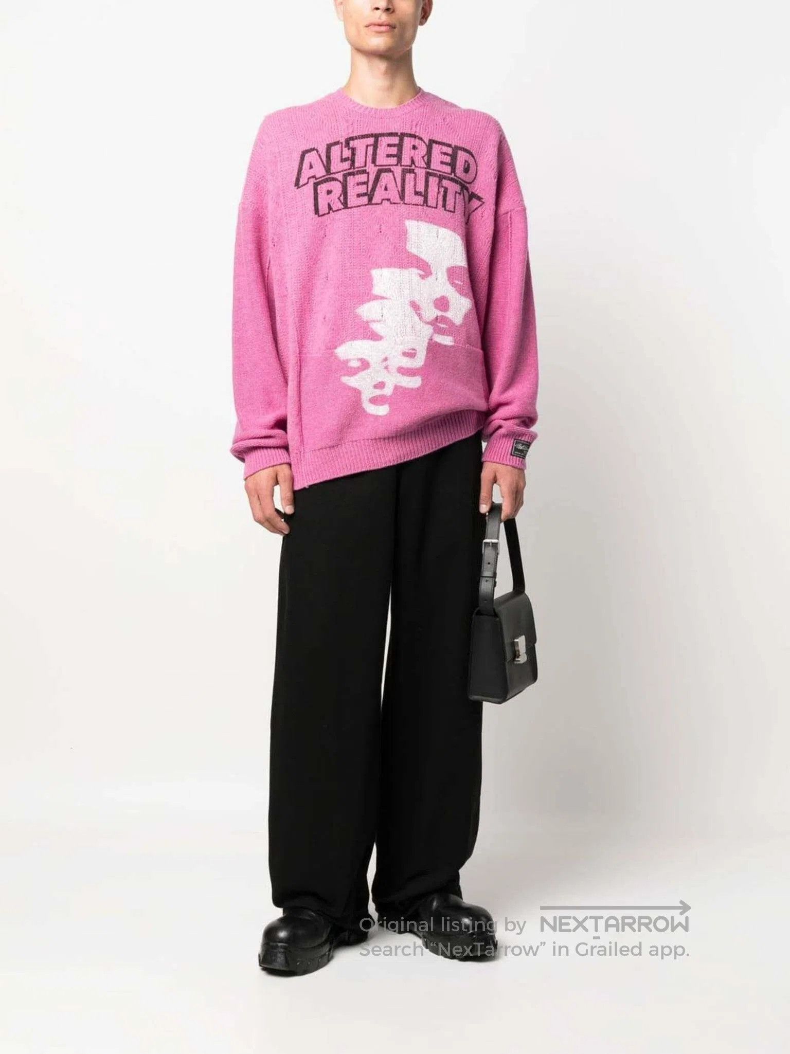 Raf Simons Raf Simons Pink Portrait Oversized Knit Sweater Size US S / EU 44-46 / 1 - 4 Thumbnail