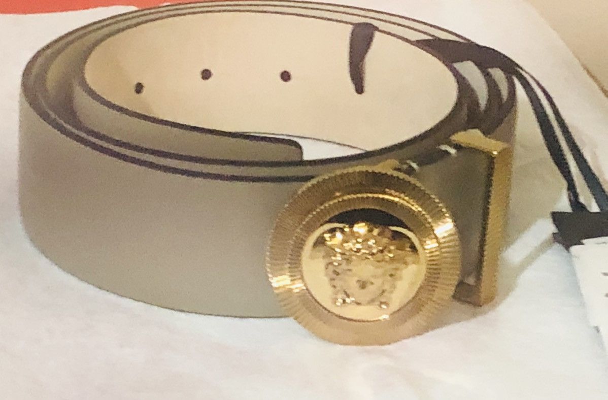 Versace Versace Medusa Leather Belt Biggie Beige 💎🏷️ Size 40 - 6 Thumbnail