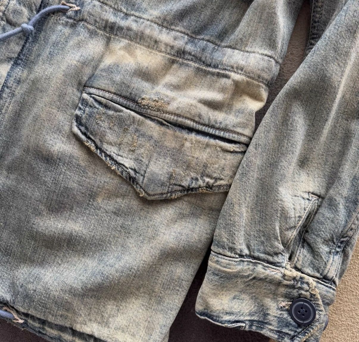 Polo Ralph Lauren Ralph Lauren Polo Distressed Denim M43 Military Jacket K22 Size US S / EU 44-46 / 1 - 7 Thumbnail