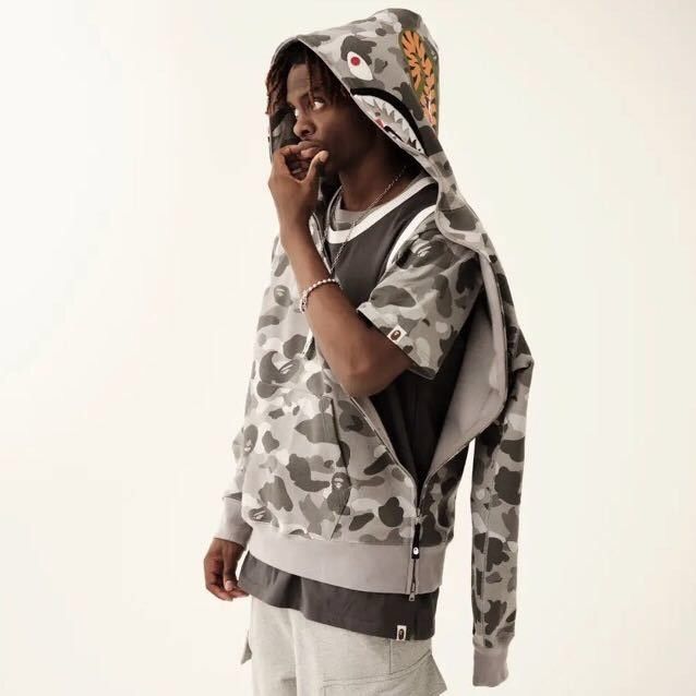 Bape BAPE HONEYCOMB CAMO SHARK FULL ZIP HOODIE a bathing ape Size US L / EU 52-54 / 3 - 2 Thumbnail