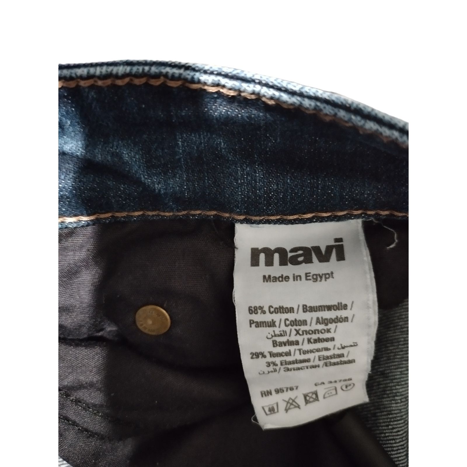 Mavi Mavi Mens Zach Straight Leg Jeans Classic Fit Dark Wash Size US 28 / EU 44 - 8 Thumbnail