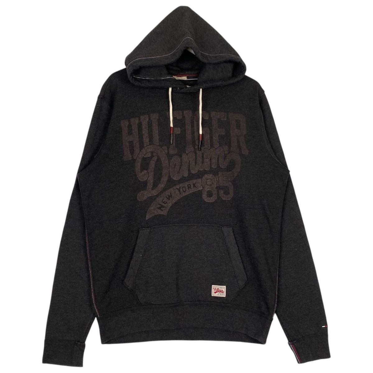 Designer × Vintage Vintage Hilfiger Denim Small Embroidered Hoodie Dark Blue Size US M / EU 48-50 / 2 - 1 Thumbnail