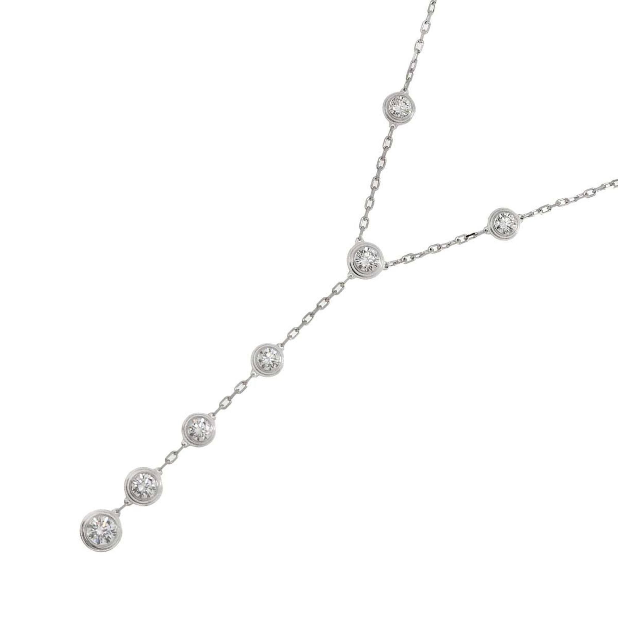 Cartier Cartier Amour Diamond 9P Necklace 43cm K18 WG White
