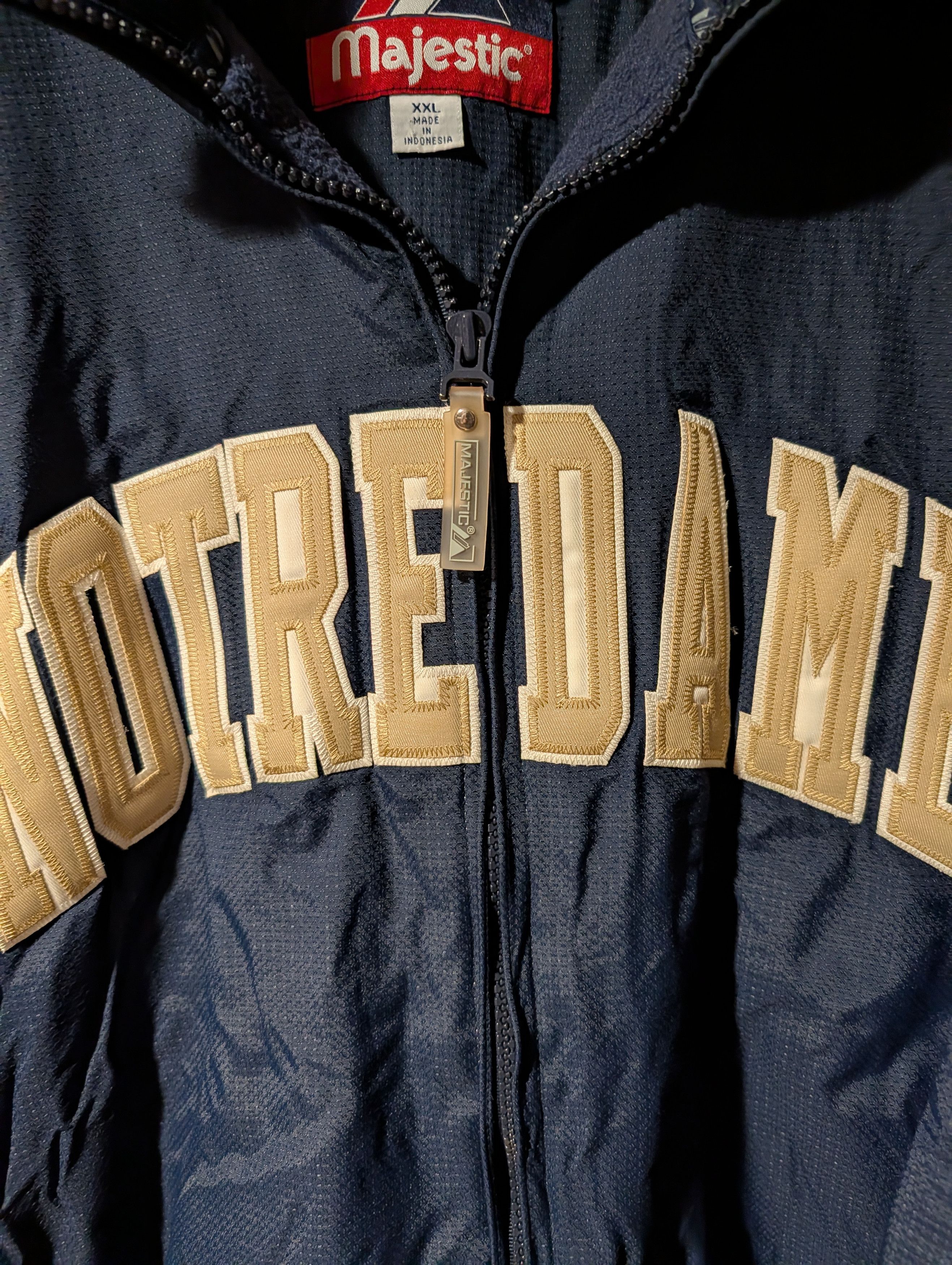 Majestic Vintage 90s Notre Dame Fighting Irish Majestic Windbreaker Size US XXL / EU 58 / 5 - 2 Thumbnail