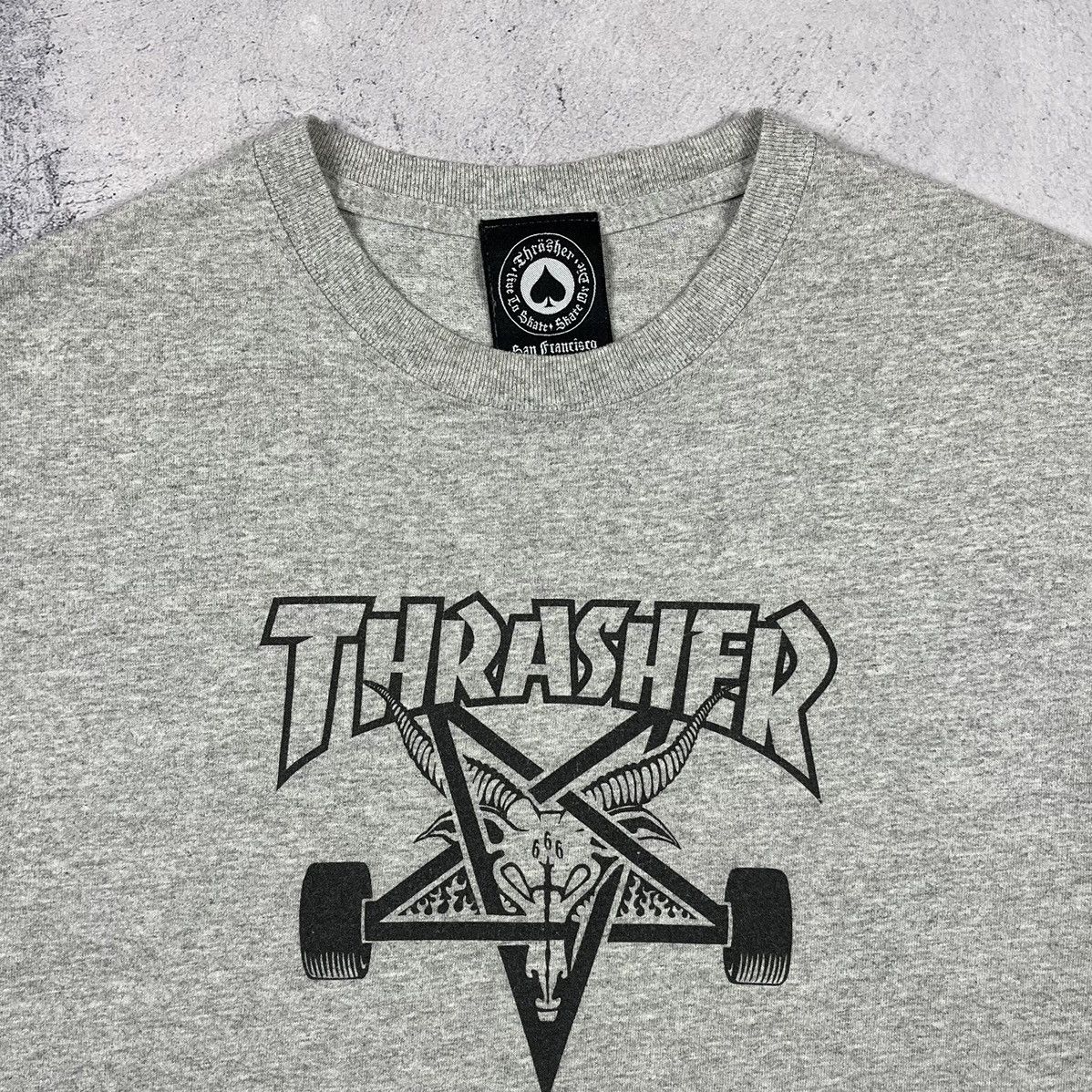 Thrasher Vintage Thrasher Pentagram y2k sk8 big logo tee 90’s Size US S / EU 44-46 / 1 - 3 Thumbnail