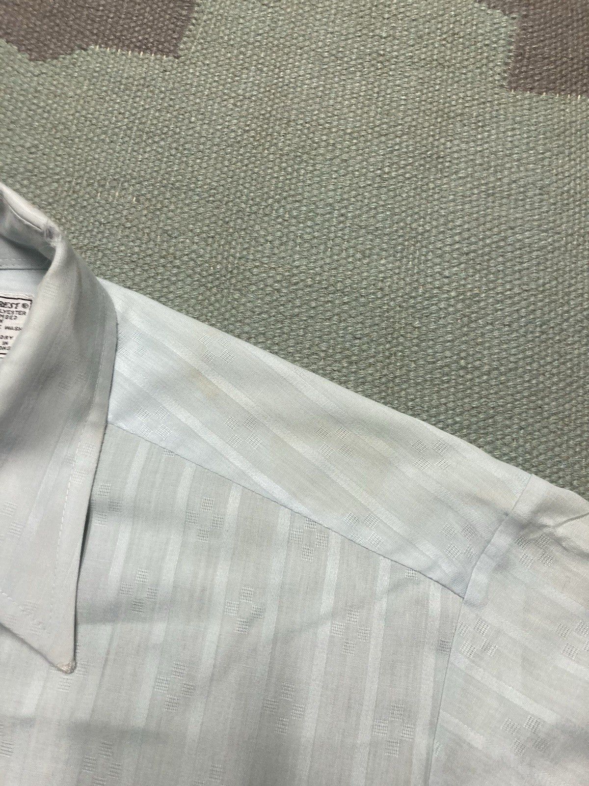Sears × Vintage 70s button shirt sears poly cotton lightweight blue medium Size US M / EU 48-50 / 2 - 3 Thumbnail