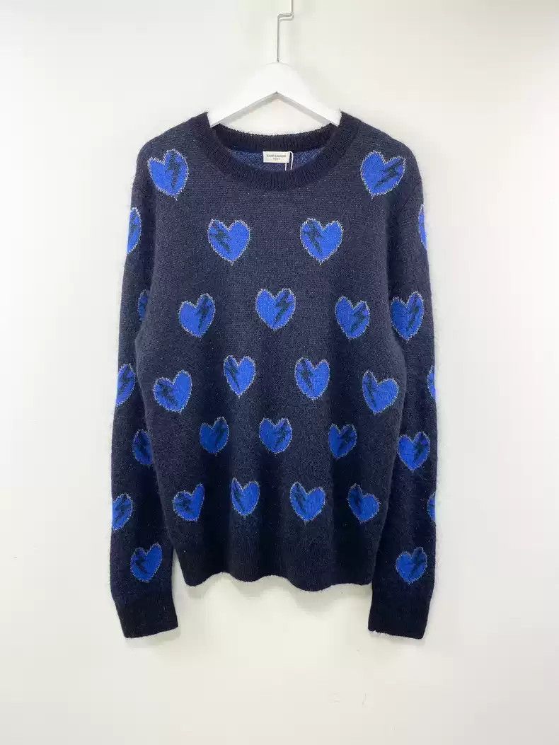 Saint Laurent Heart Sweater | Grailed