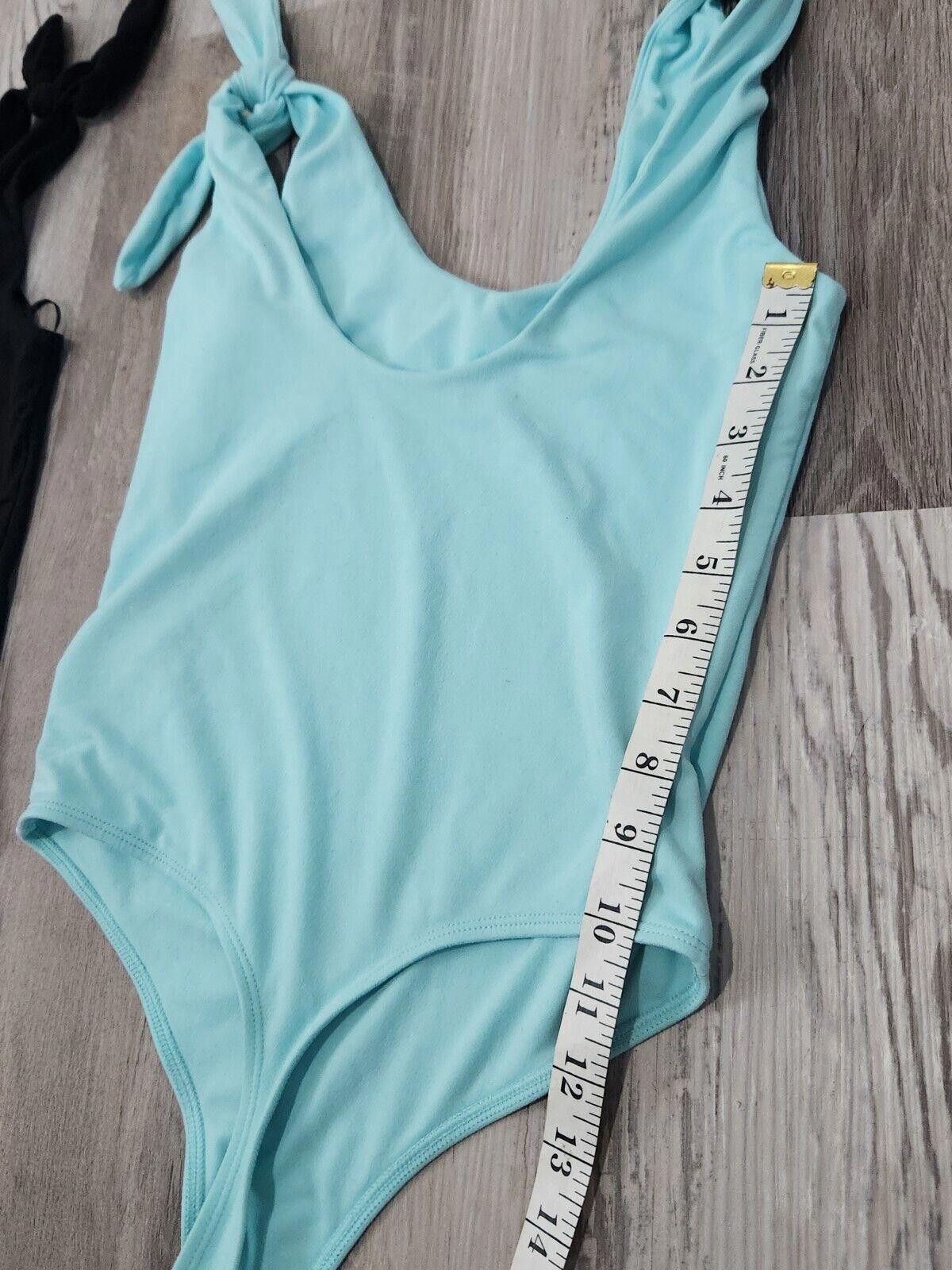 Designer Cabana By Crown And Ivy Bodysuit Lot Extra Small Black Aqua Size XS / US 0-2 / IT 36-38 - 4 Thumbnail