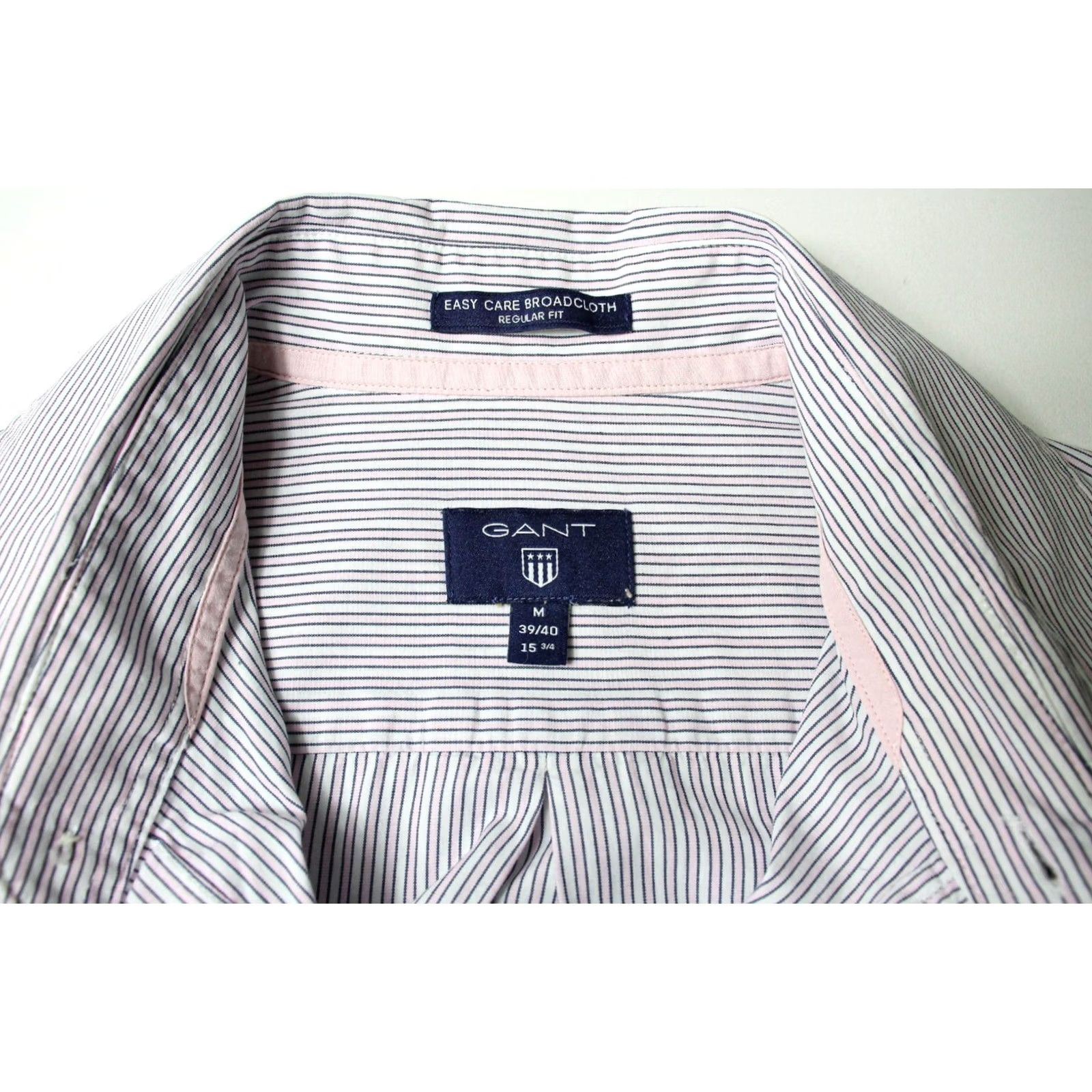 Gant GANT Regular Fit Shirt Mens MEDIUM Pinstriped Grey Pocket Logo Spread Button-Up Shirt Size US M / EU 48-50 / 2 - 7 Thumbnail