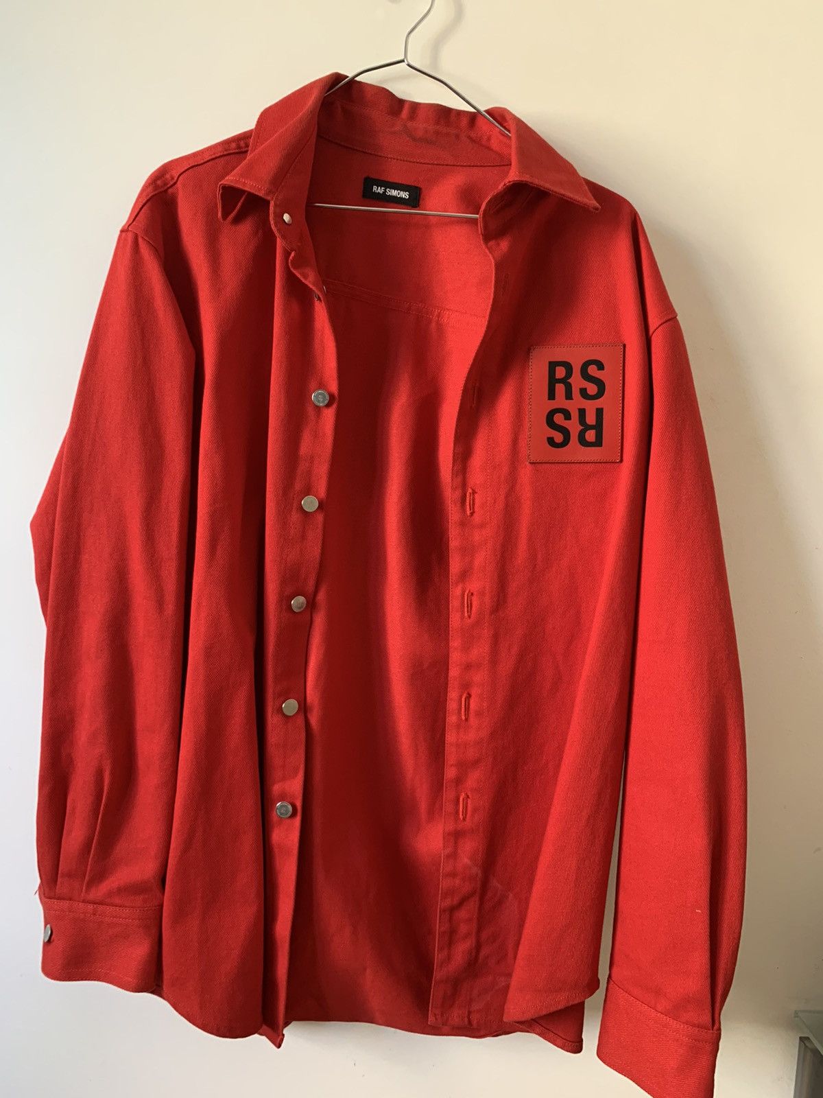 Raf Simons Raf Simons Red Denim shirt patch aw 18/19 Size US S / EU 44-46 / 1 - 6 Thumbnail