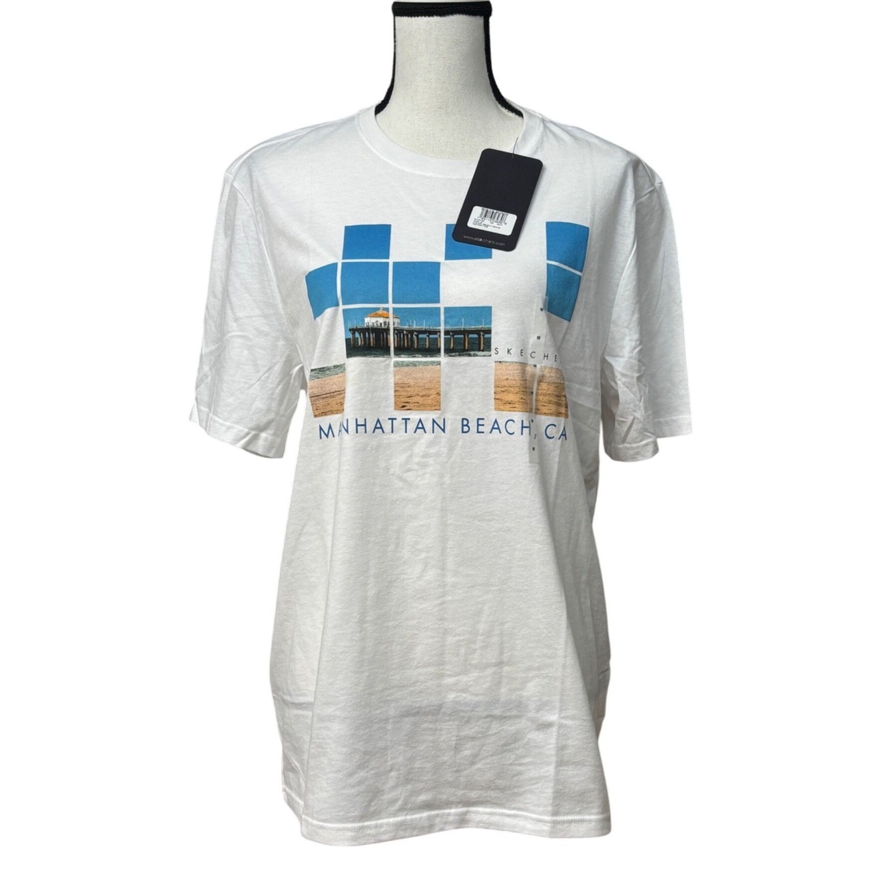SKECHERS Skechers Manhattan Beach Pier Tee, Bright White, Sz. M Size M / US 6-8 / IT 42-44 - 1 Thumbnail