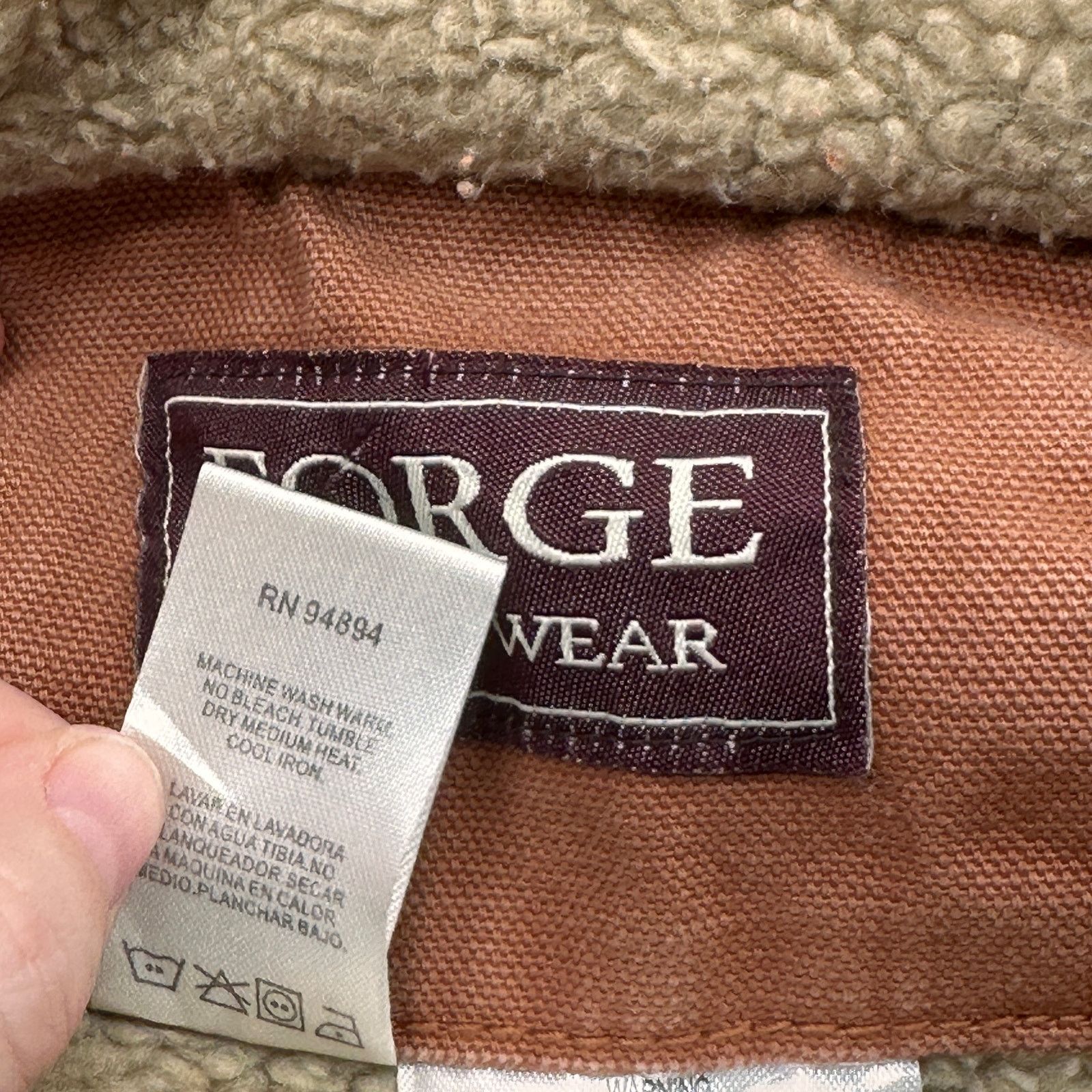 Other Forge Workwear Zip Canvas Sherpa Lined Jacket Large Size US L / EU 52-54 / 3 - 9 Thumbnail