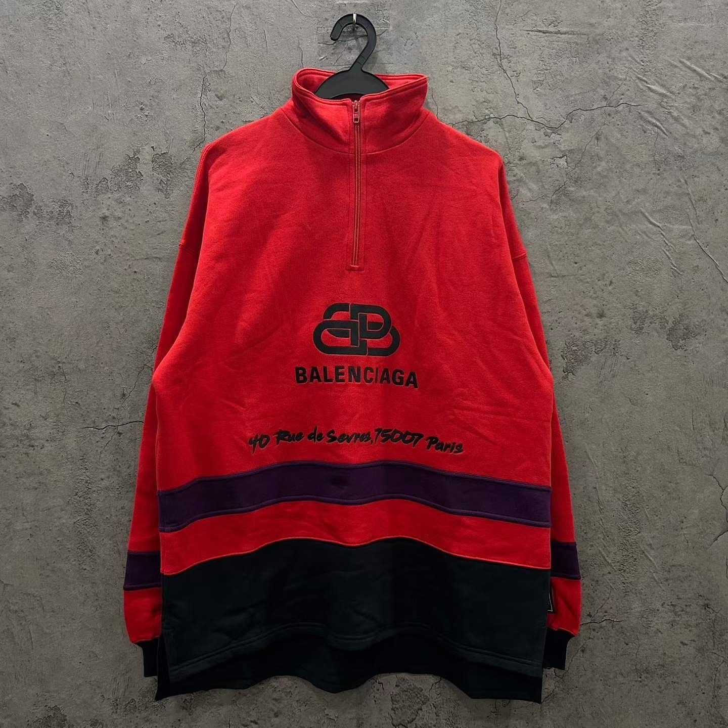 Balenciaga Balenciaga Logo Half Zip Pullover Size XS Size US XS / EU 42 / 0 - 1 Thumbnail