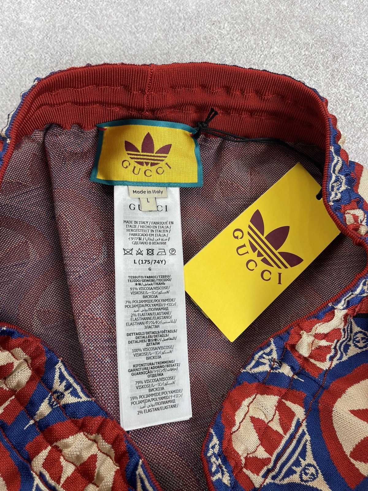 Gucci Adidas x Gucci Jacquard Shorts Red/Blue Size L Size 28" / US 6 / IT 42 - 5 Thumbnail
