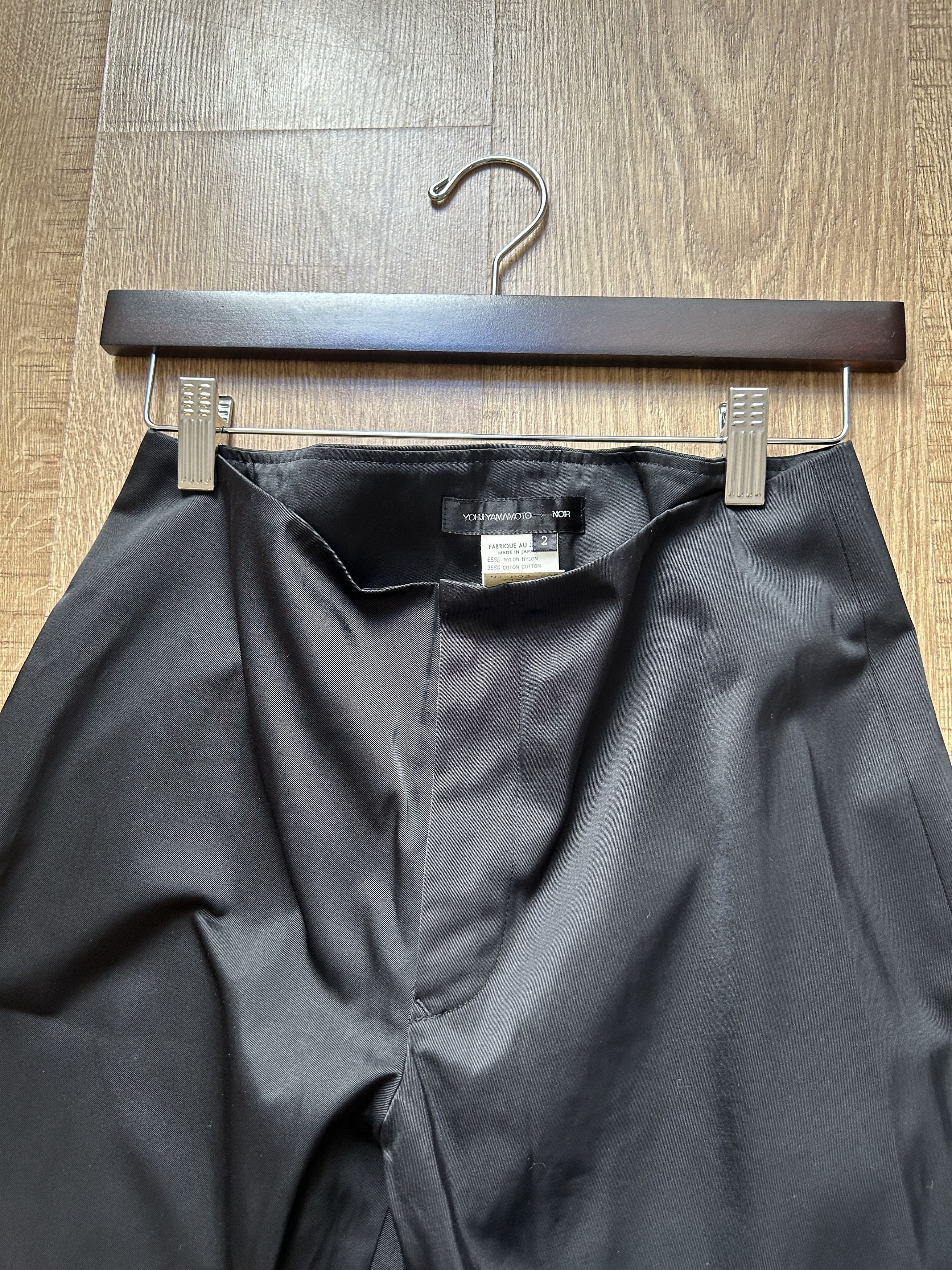 Yohji Yamamoto Yohji Yamamoto Noir Black Wide-Leg Pants — Made in Japan Size 26" / US 2 / IT 38 - 3 Thumbnail