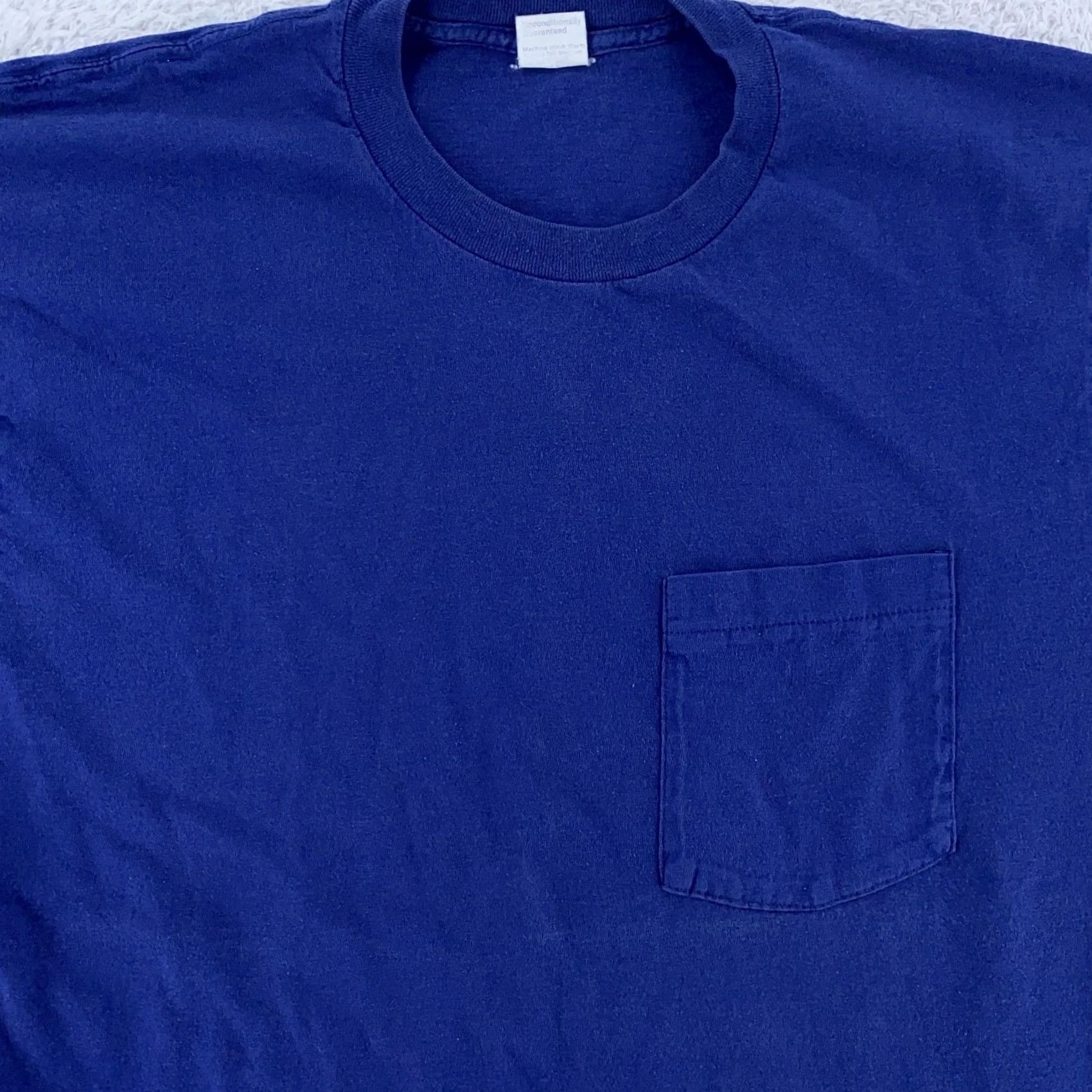 Vintage VINTAGE BVD Shirt M/L Blue Pocket Crewneck Made USA Single Stitch 90s Tee Mens Shirt Blue Pocket Crew Neck Short Sleeve Cotton Vintage 90s Size US M / EU 48-50 / 2 - 2 Thumbnail