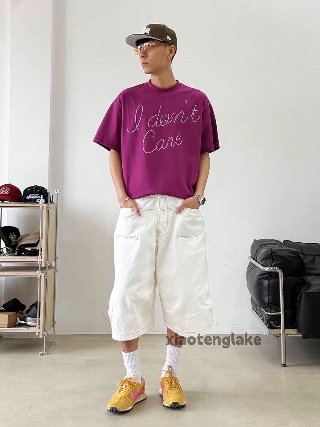 Vintage Unisex utility loose baggy skate hiphop cargo shorts Size US 30 / EU 46 - 2 Thumbnail