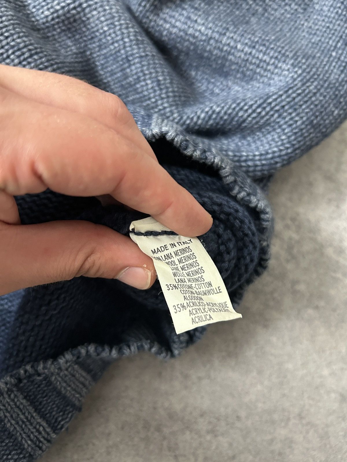 Napapijri Napapijri Wool 1/4 zip washed blue sweaters mens Size US L / EU 52-54 / 3 - 5 Thumbnail