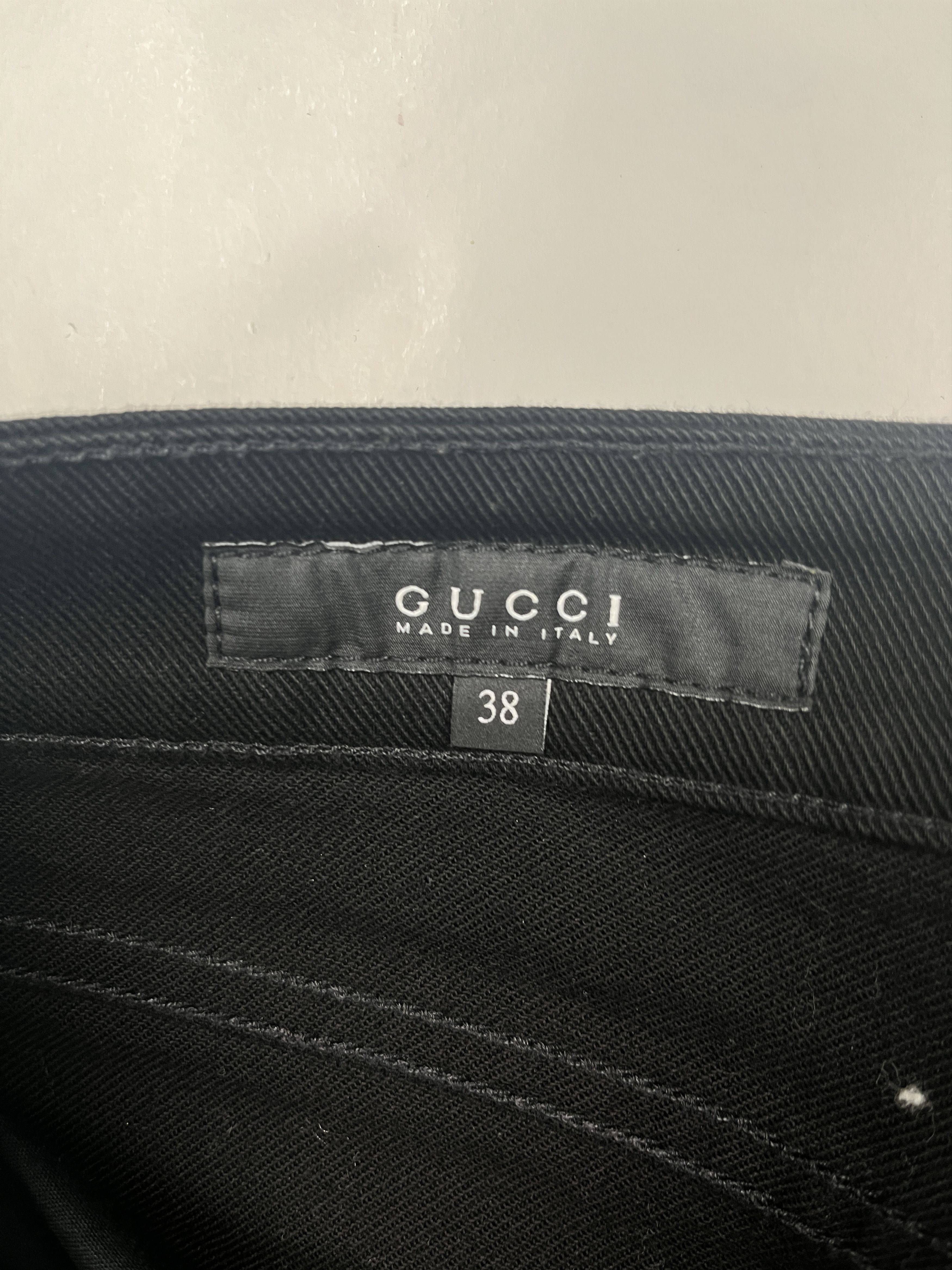 Gucci Gucci Black Jeans With Silver Gucci Embroidery Size 26" / US 2 / IT 38 - 3 Thumbnail