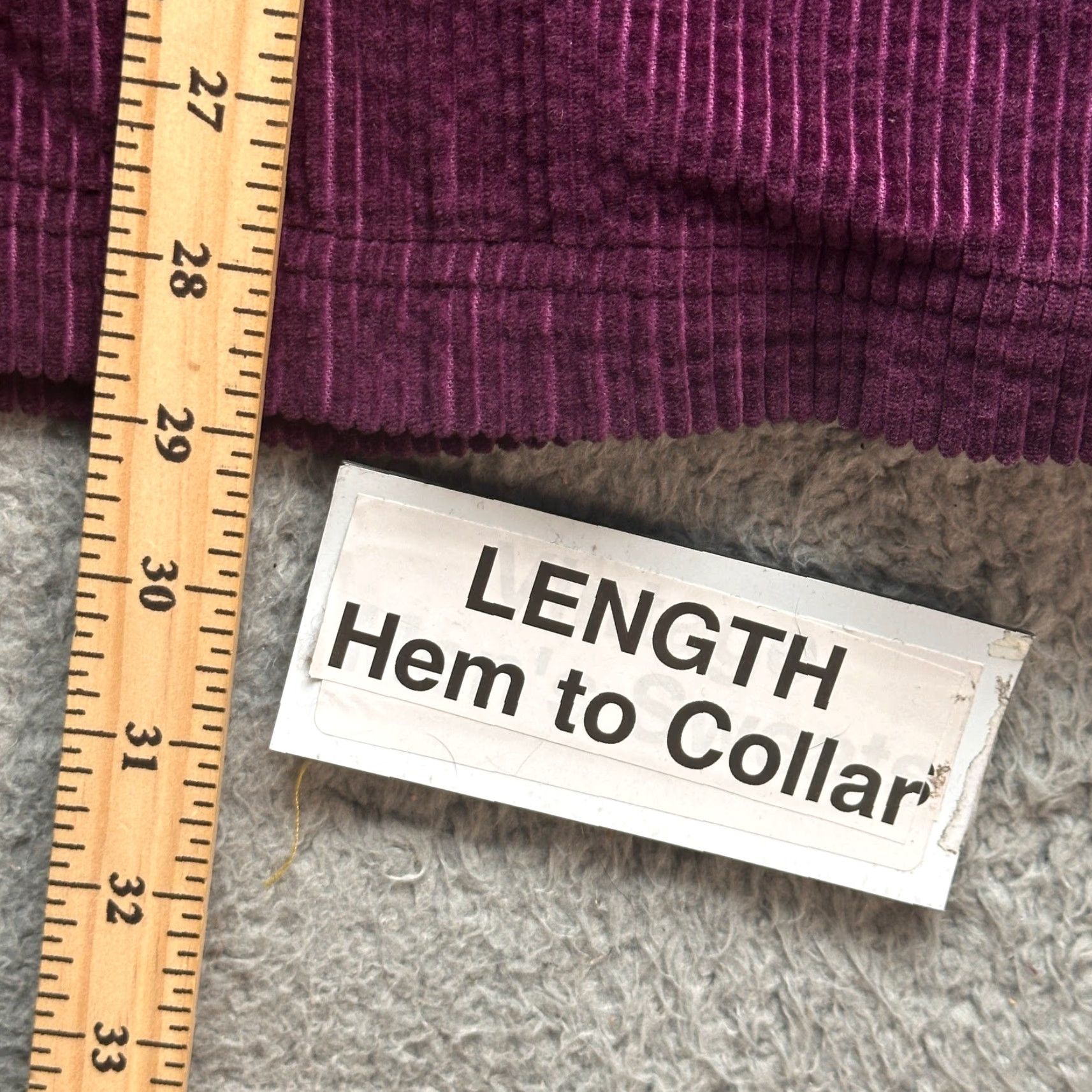 Vintage LL Bean Comfort Corduroy Relaxed Button Up Long Sleeve Shirt Womens 1X Lined Purple Size XL / US 12-14 / IT 48-50 - 4 Thumbnail
