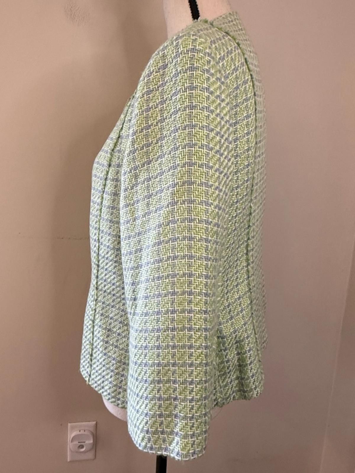 Other Sag Harbor spring green sky blue tweed blazer jacket SZ 12P Size XL / US 12-14 / IT 48-50 - 3 Thumbnail