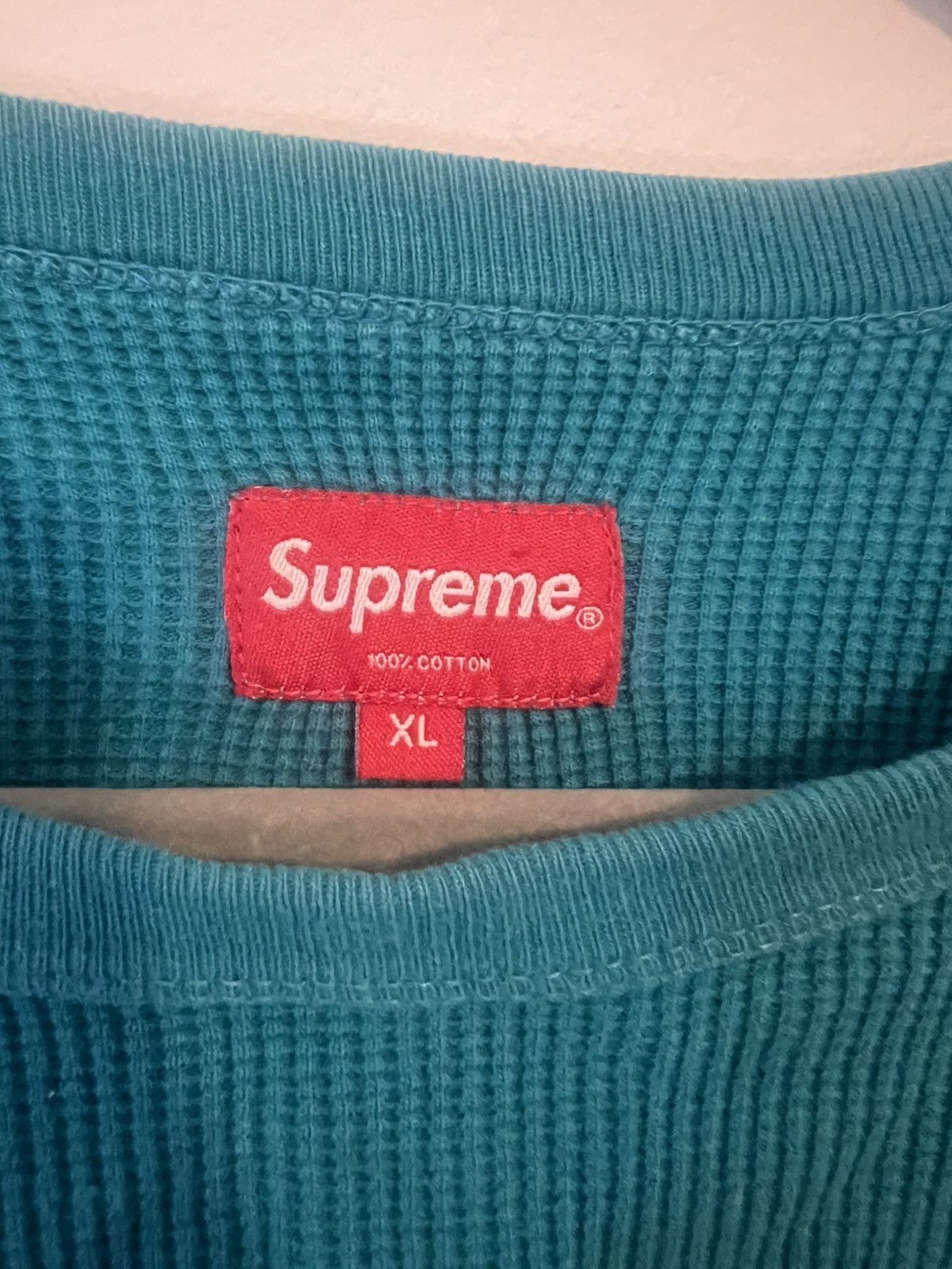 Supreme Supreme Waffle Blue Long Sleeve (2012) Size US XL / EU 56 / 4 - 4 Thumbnail