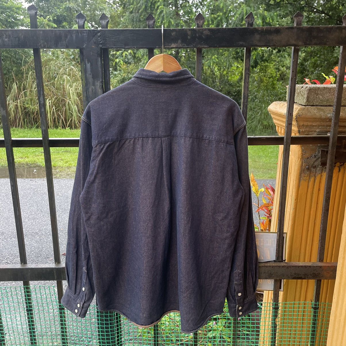 Vintage 🔥Vintage Piko Western Style Half Buttons Denim Polos Shirts Size US L / EU 52-54 / 3 - 2 Thumbnail