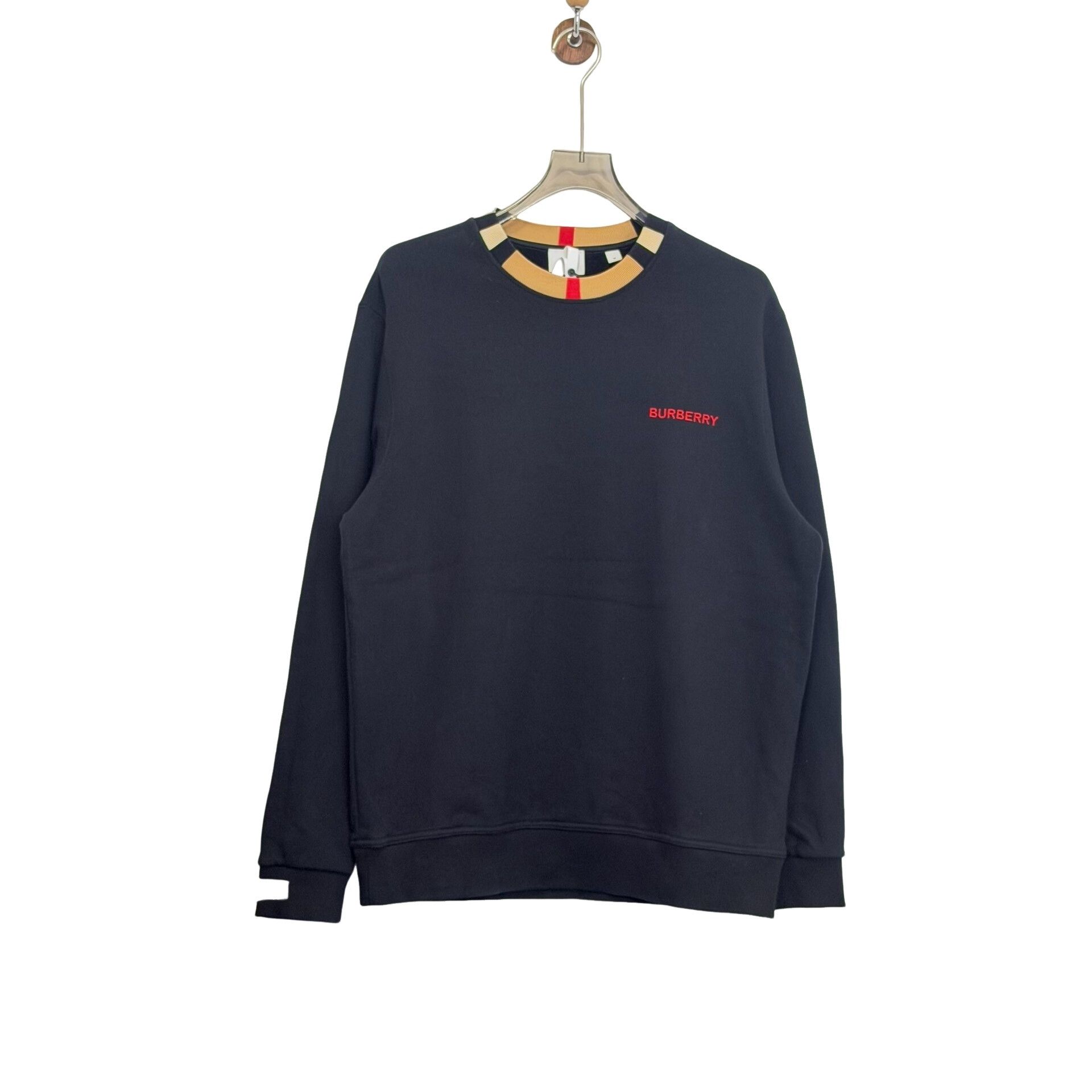 Burberry Burberry Icon Stripe Trim Logo Sweatshirt M Size US M / EU 48-50 / 2 - 1 Thumbnail