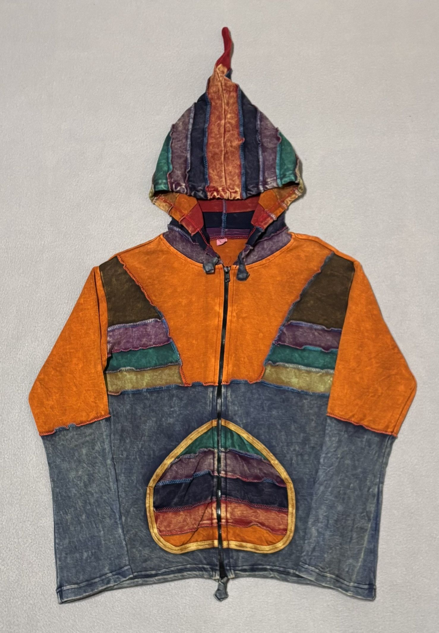 Vintage Boho Hippie Nepal Zip Hoodie Size L Size L / US 10 / IT 46 - 3 Thumbnail