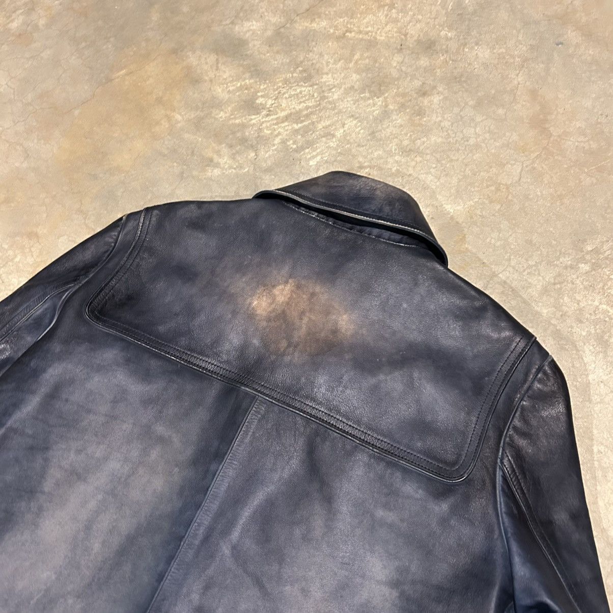 Designer × Valentino Valentino Calf Skin Patina Leather Duffle Trench Coat Rare Size US L / EU 52-54 / 3 - 16 Thumbnail