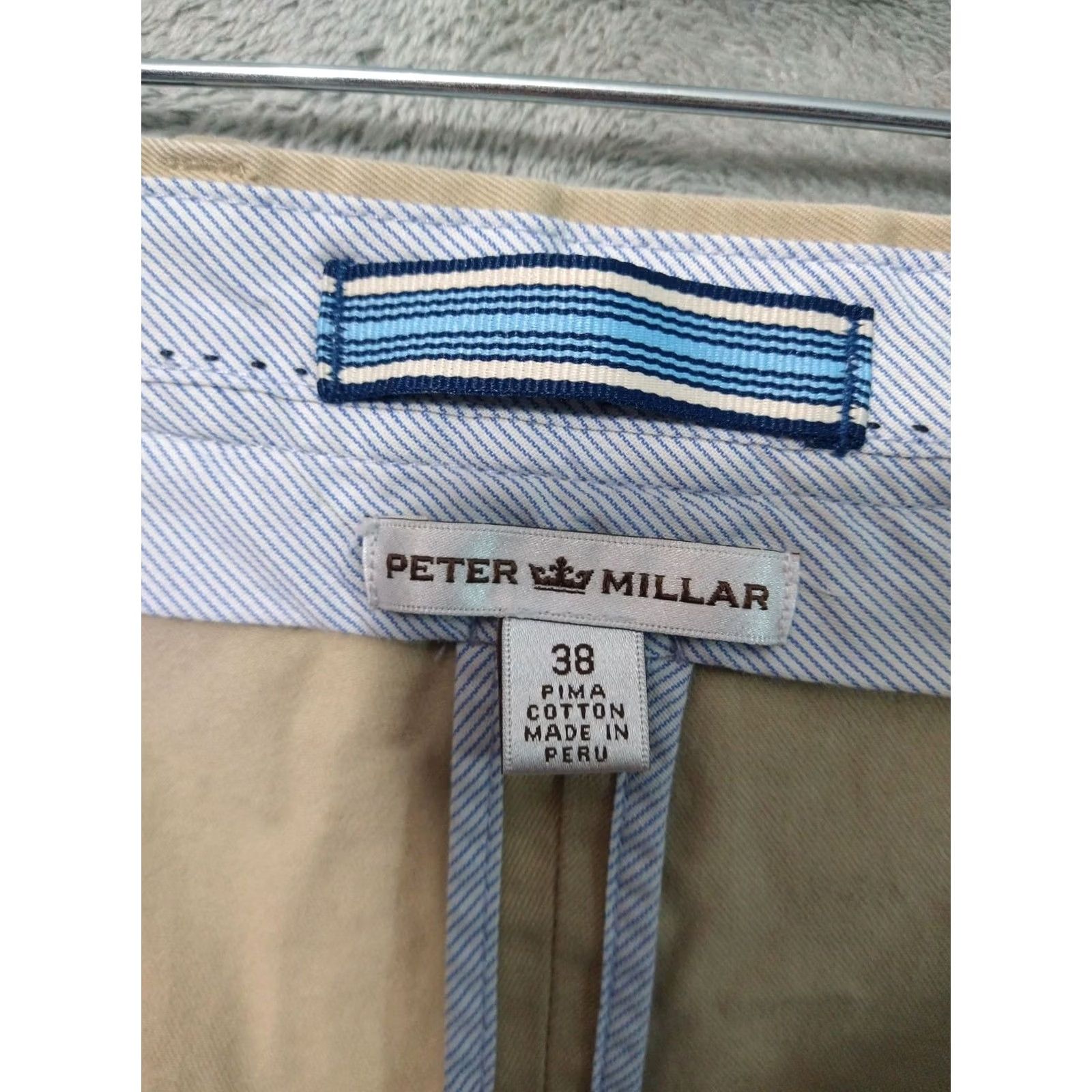 Peter Millar Peter Millar Shorts Mens 38 Beige Soft Touch Twill Golf Chino Pima Cotton Size US 38 / EU 54 - 7 Thumbnail