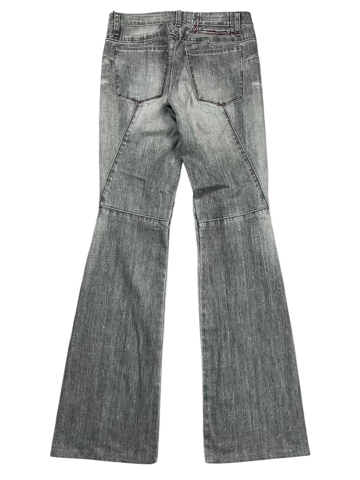 Marithe + Francois Girbaud 2000s MFG - Cyber Apocalypse Flared Denim Pants - Size US 29 - 2 Thumbnail