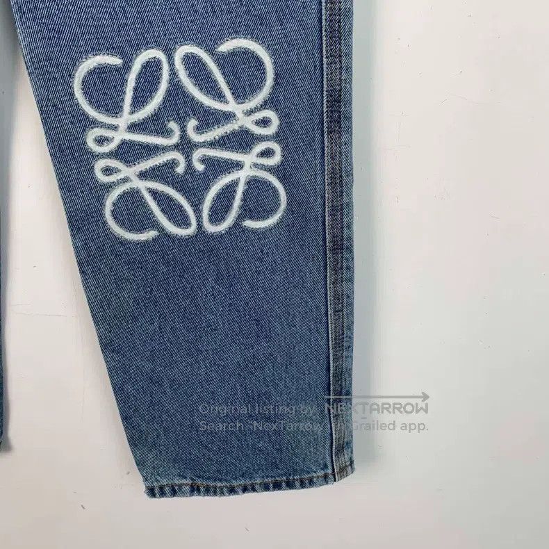 Loewe Loewe Blue logo embroidered cotton casual straight leg den Size 42" / US 20 - 5 Thumbnail