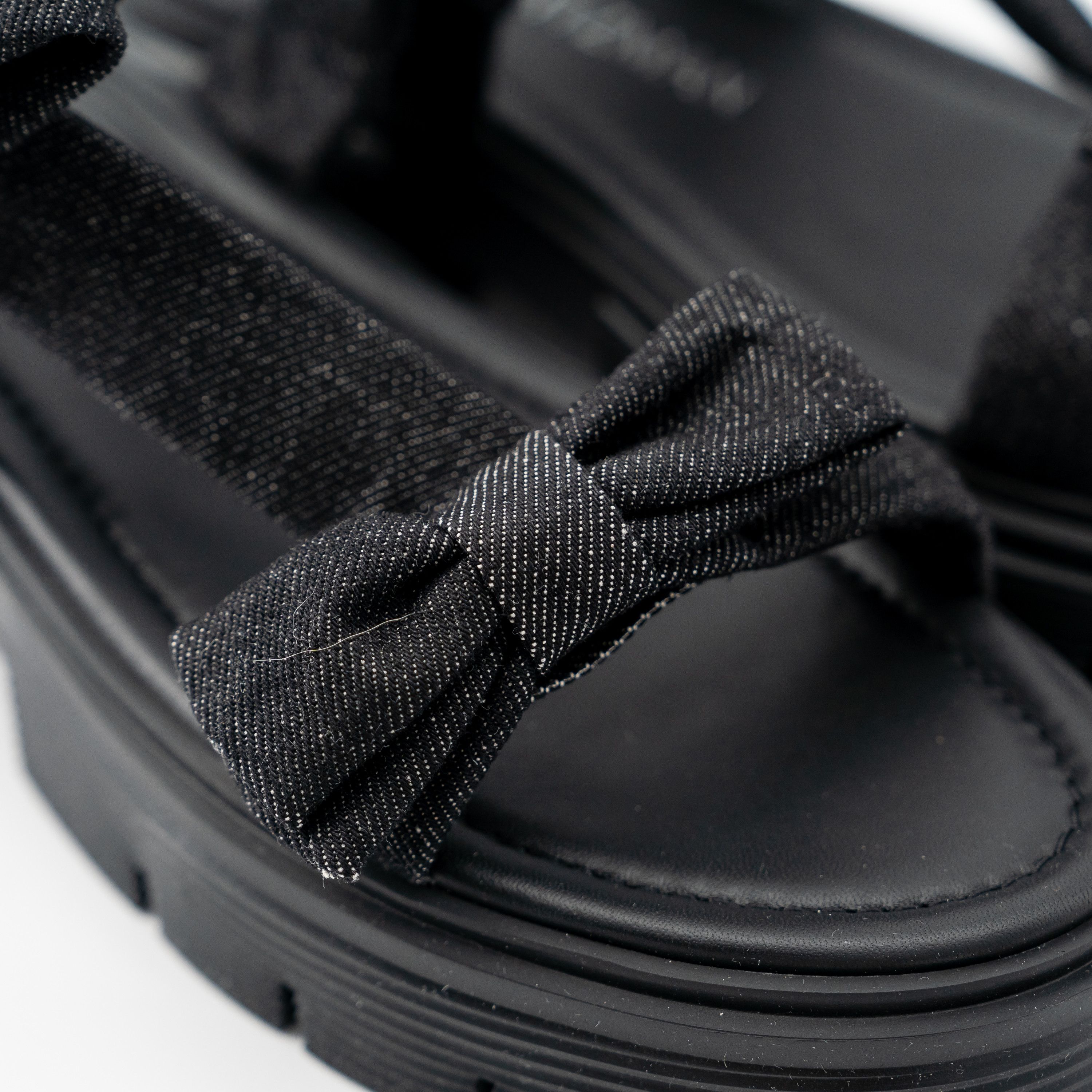 Stuart Weitzman 9 - Stuart Weitzman Sofia Nolita Lug Sole Sandal Black Bow Size US 9 / IT 39 - 6 Thumbnail