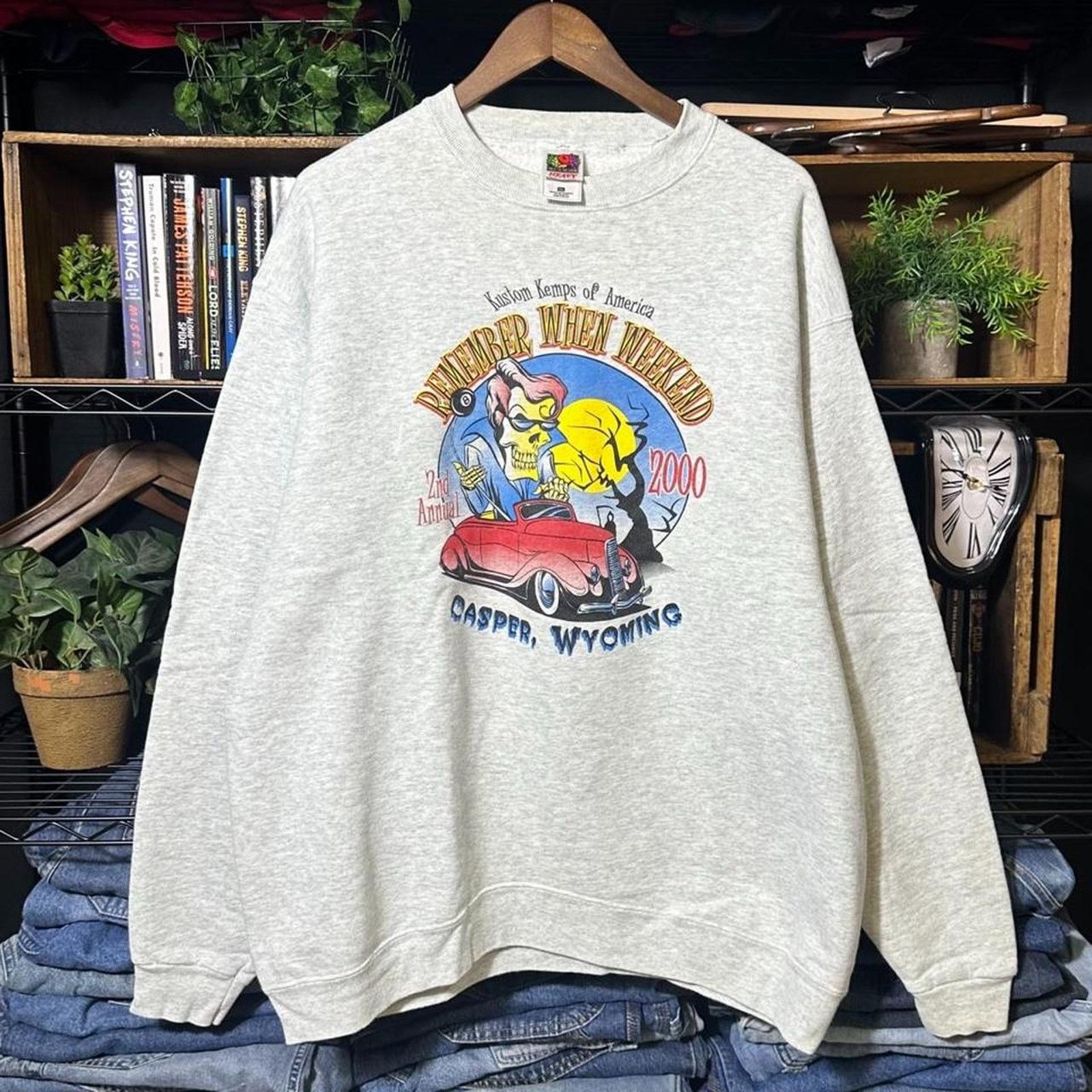 Fruit Of The Loom Vintage Y2K Kustom Kemps Car Show Crewneck Sweatshirt Men XL Size US XL / EU 56 / 4 - 1 Thumbnail