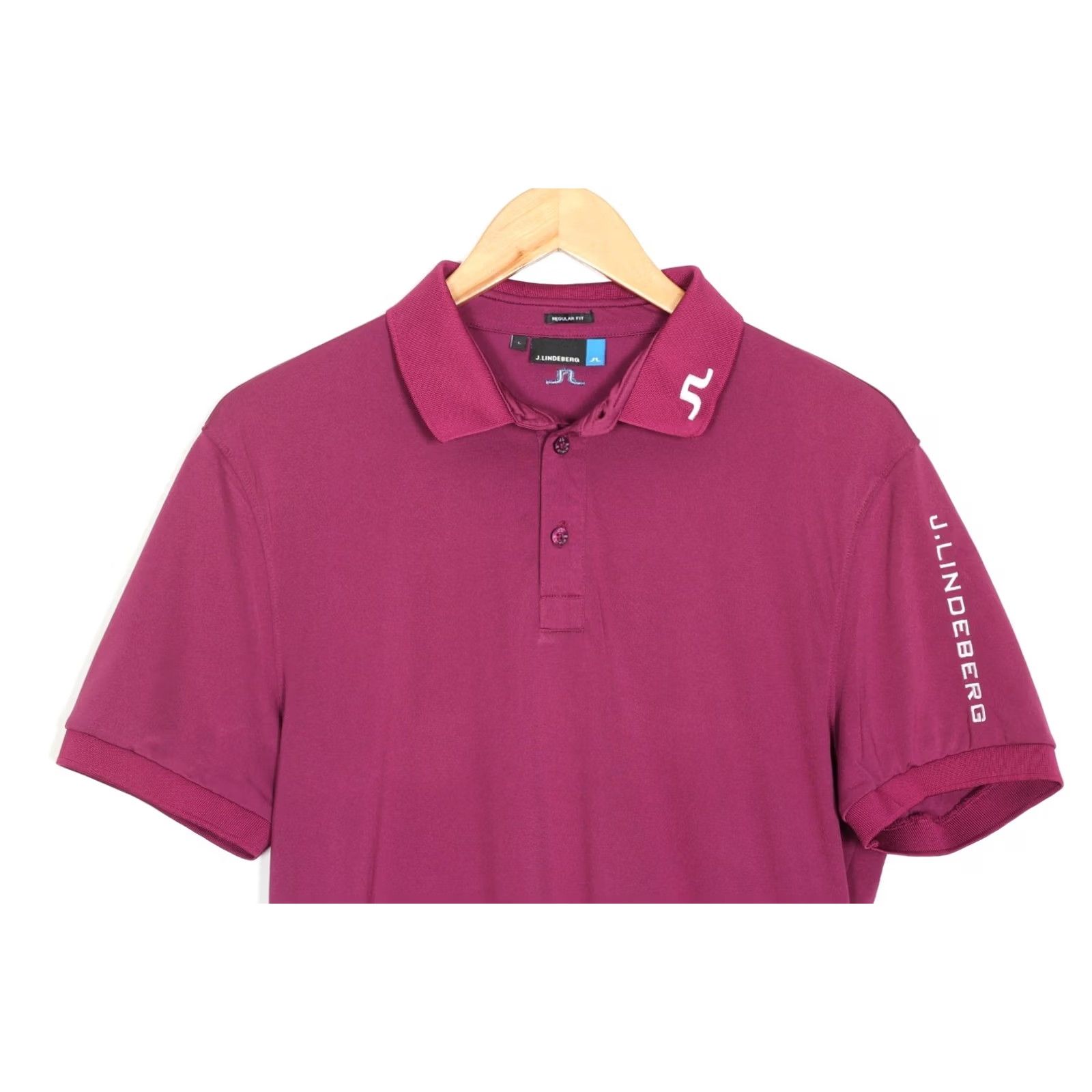 J.Lindeberg J.LINDEBERG TOUR TECH TX JERSEY Golf Polo Shirt Men Size L Regular Fit Short Sleeve Purple CX Shirt Mens Size US L / EU 52-54 / 3 - 2 Thumbnail