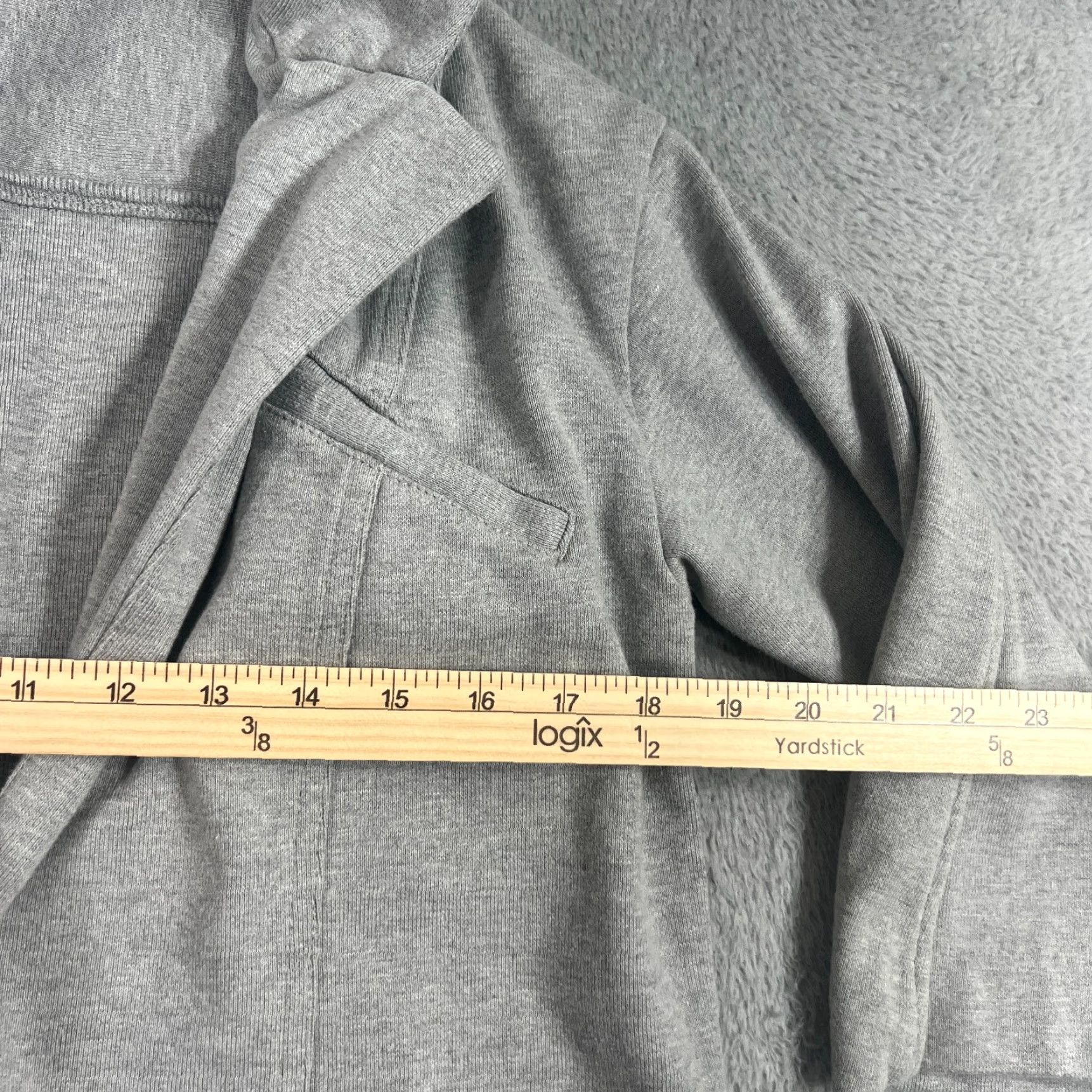 Free People VINTAGE Free People Blazer Womens Medium Overcoat 90s Oversized Gray Bohemian Utility Casual Size M / US 6-8 / IT 42-44 - 5 Thumbnail