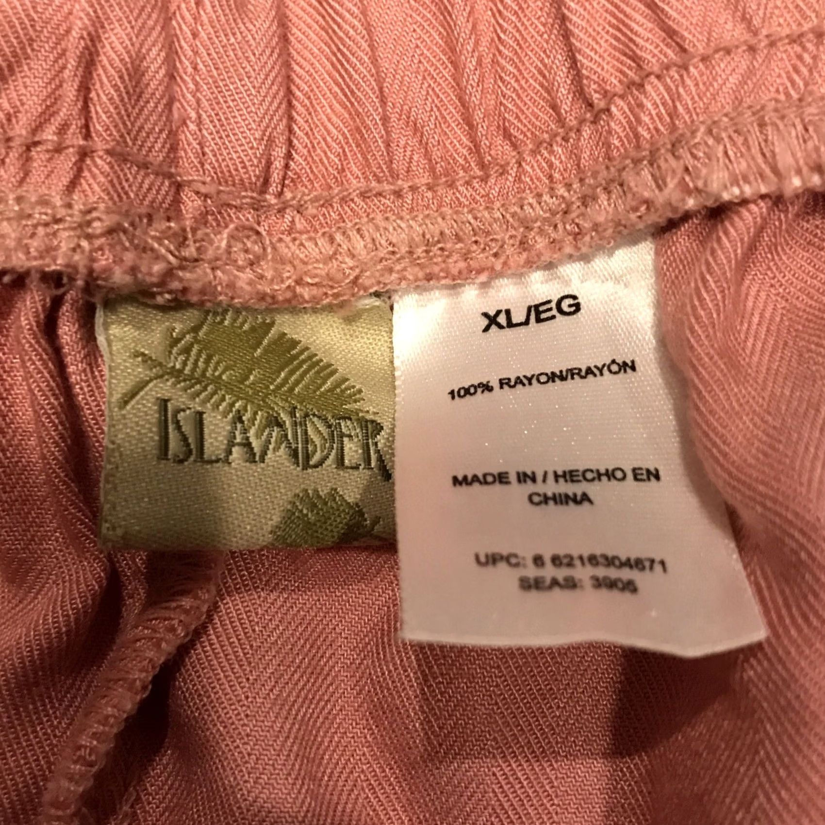 Pinko Islander Womens Pants Size 16 Pink Rayon Chino Straight Leg Casual Beach Drawstring 34in Waist 24in Inseam B7 Size 38" / US 16 / IT 52 - 2 Thumbnail