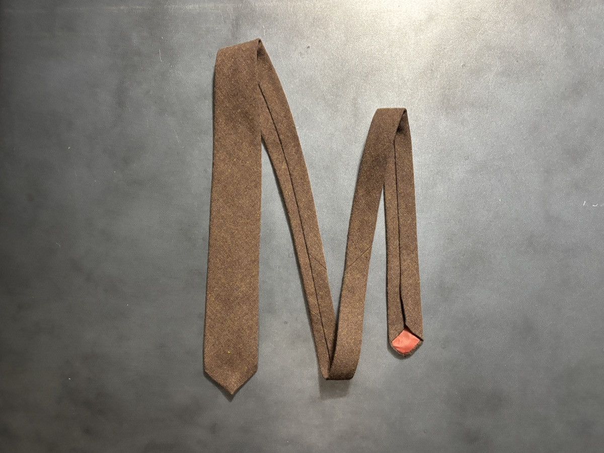 Vintage Vintage Wool Tie Made in England Necktie 1960s 1970s Saxony Size ONE SIZE - 12 Thumbnail