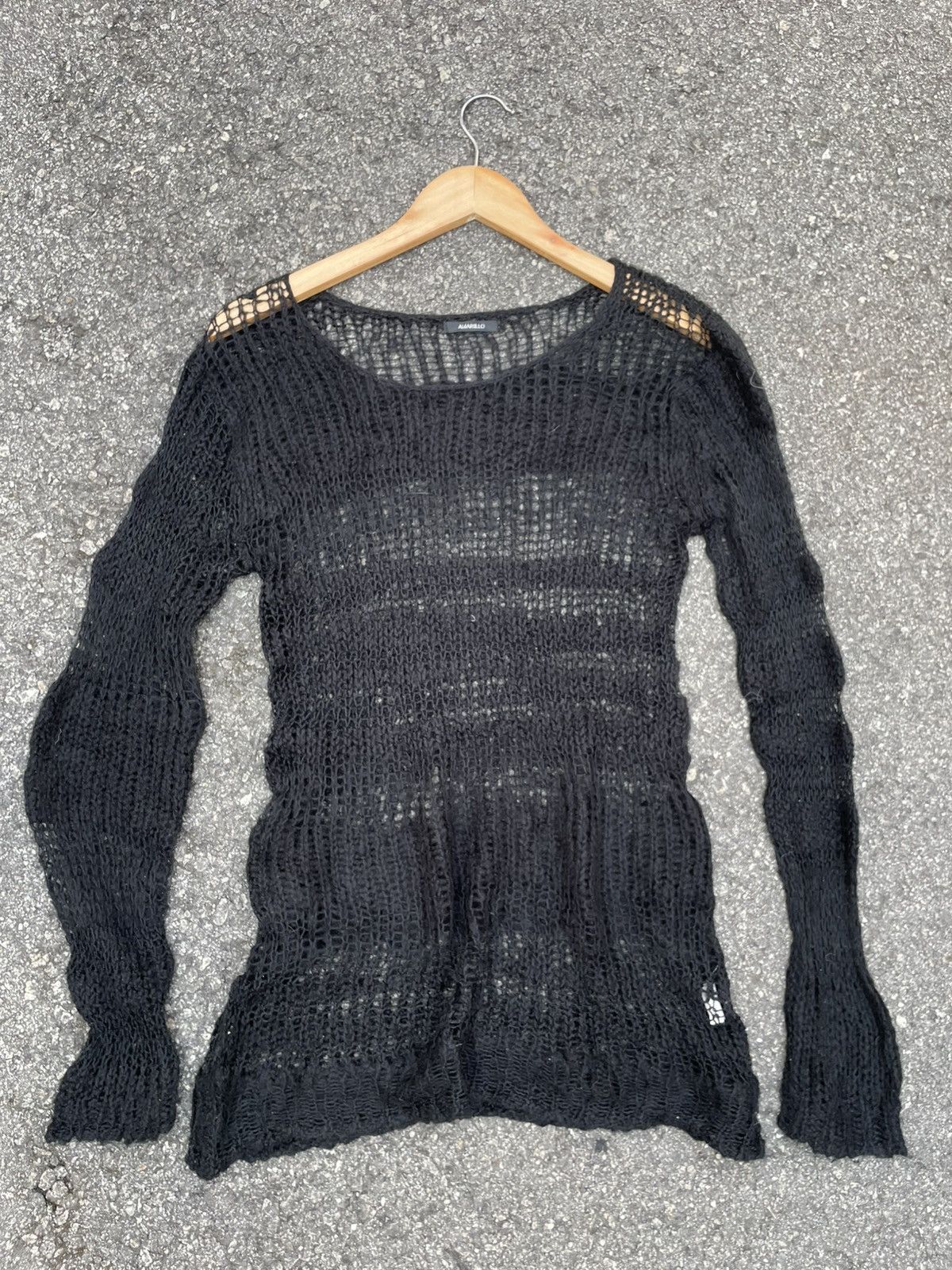 If Six Was Nine Y2K Mesh Striped Knit Size M / US 6-8 / IT 42-44 - 1 Thumbnail