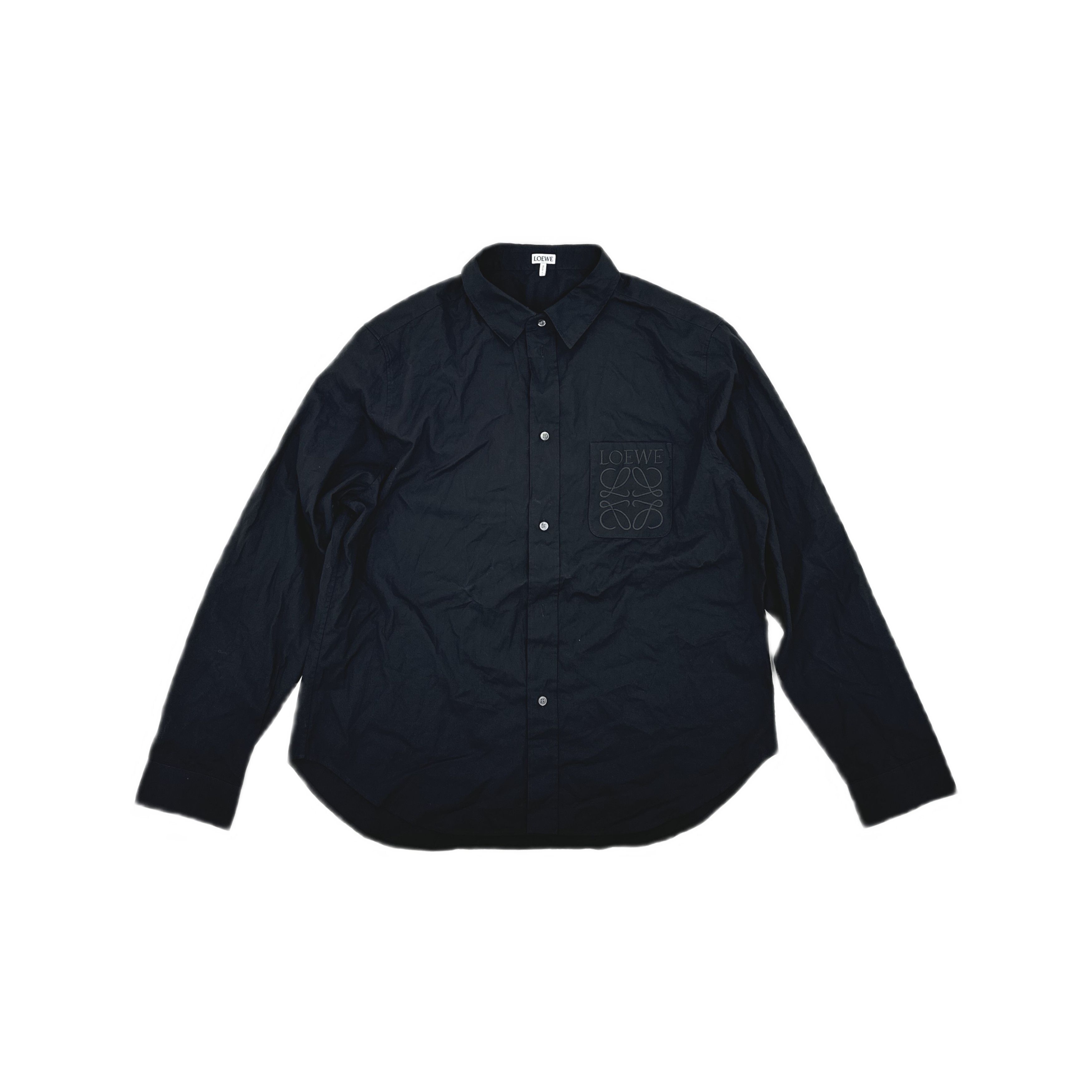 Loewe Loewe Logo Embroidered Button Up Shirt Black Size L Size US L / EU 52-54 / 3 - 1 Thumbnail