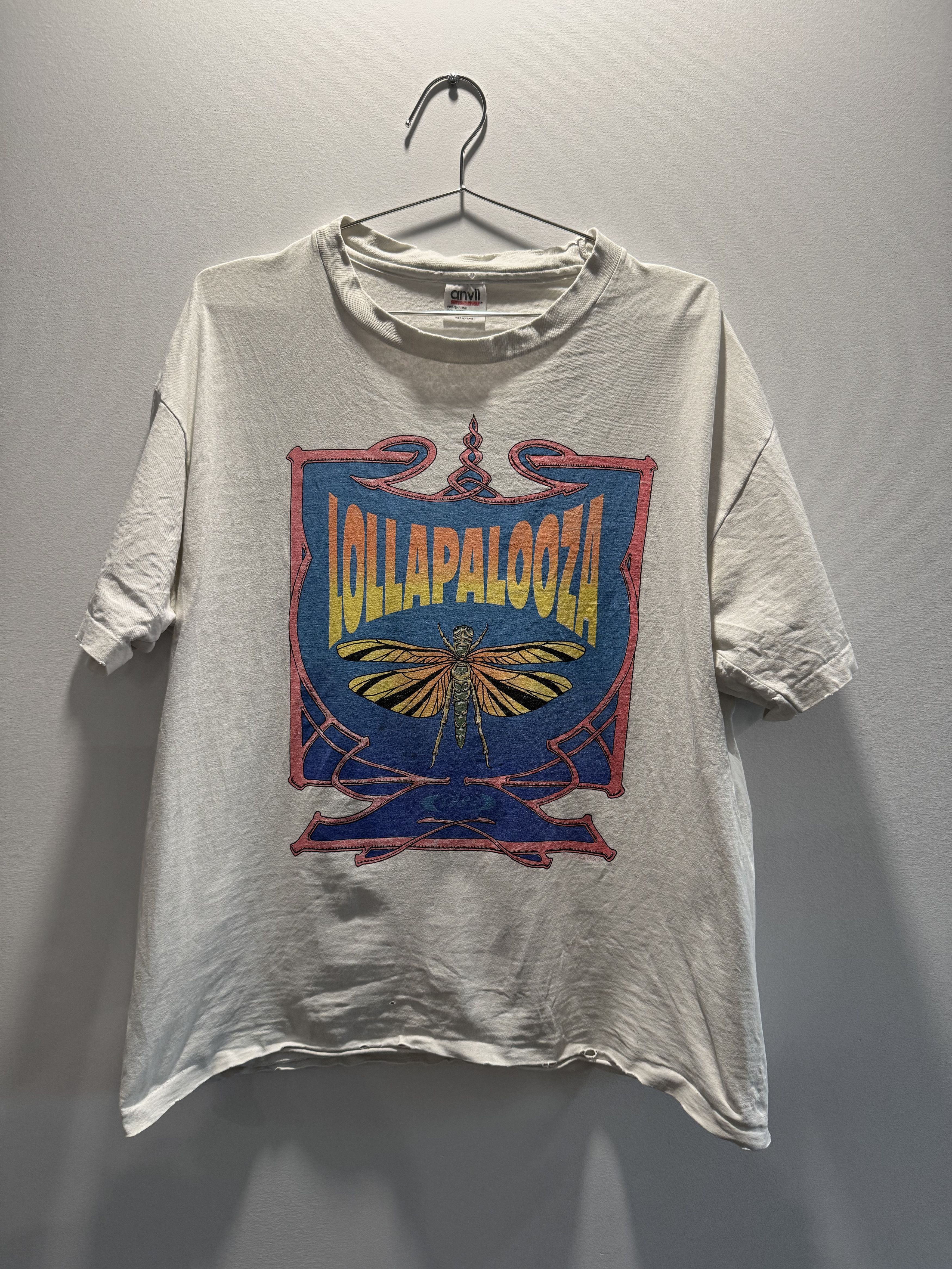 Vintage 1992 Lollapalooza Dragonfly Artist Tee Size US XL / EU 56 / 4 - 1 Thumbnail