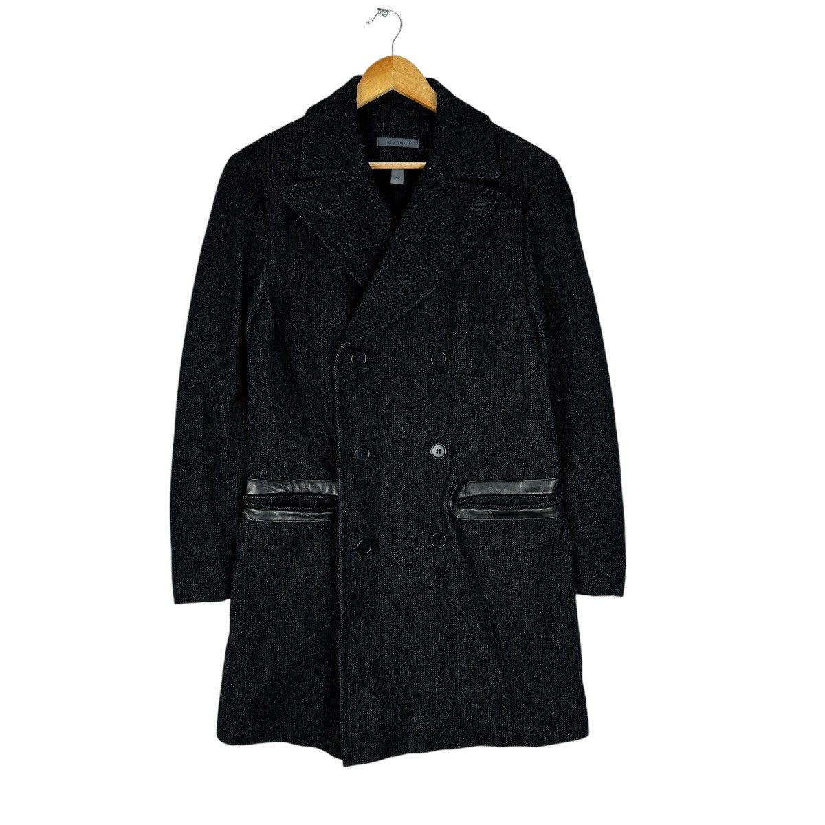 John Varvatos ☀️JOHN VARVATOS LEATHER PART TRENCH COAT JACKET Size US S / EU 44-46 / 1 - 2 Thumbnail