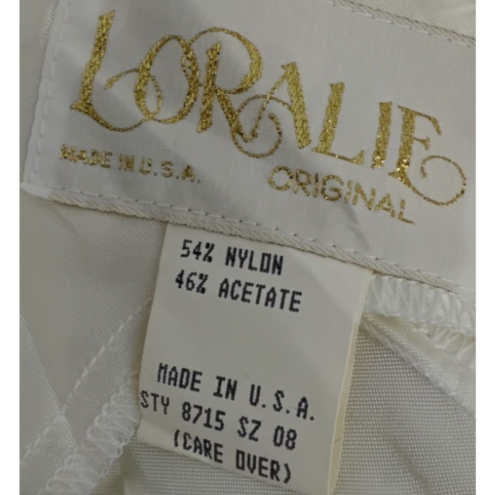 Other Loralie Lace Gown Women's 8 White Vintage 80s Wedding Dress Size M / US 6-8 / IT 42-44 - 12 Thumbnail