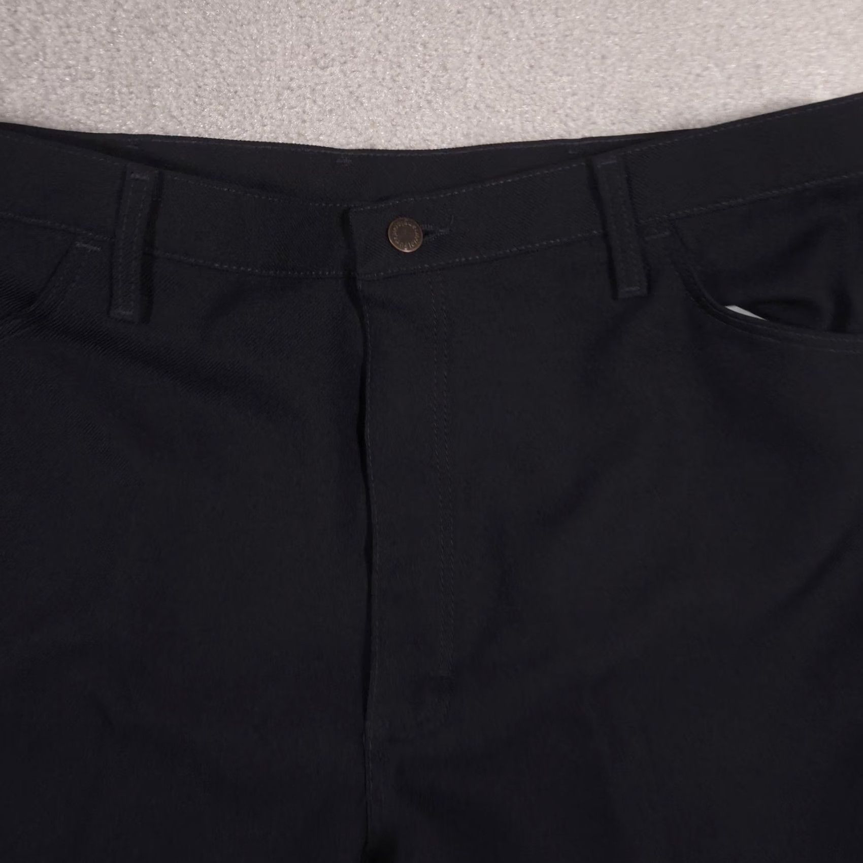 Wrangler Wrangler Pants Mens 42x29 Navy Blue Microfiber Flat Front Straight Leg Casual Size US 42 / EU 58 - 5 Thumbnail