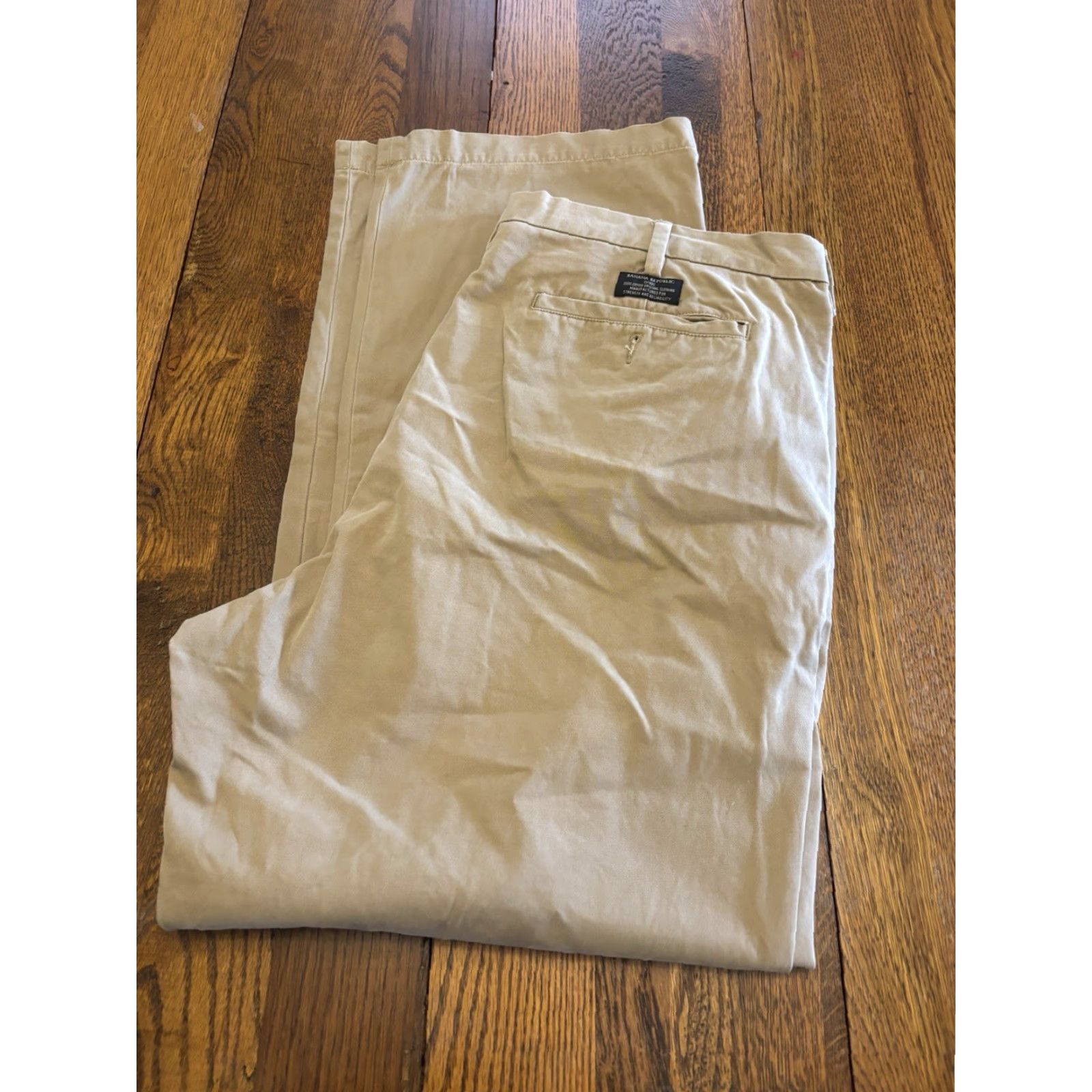 Banana Republic Banana Republic Gavin Chino Pants Flat Front Washed Brown 38X32 Size US 38 / EU 54 - 5 Thumbnail