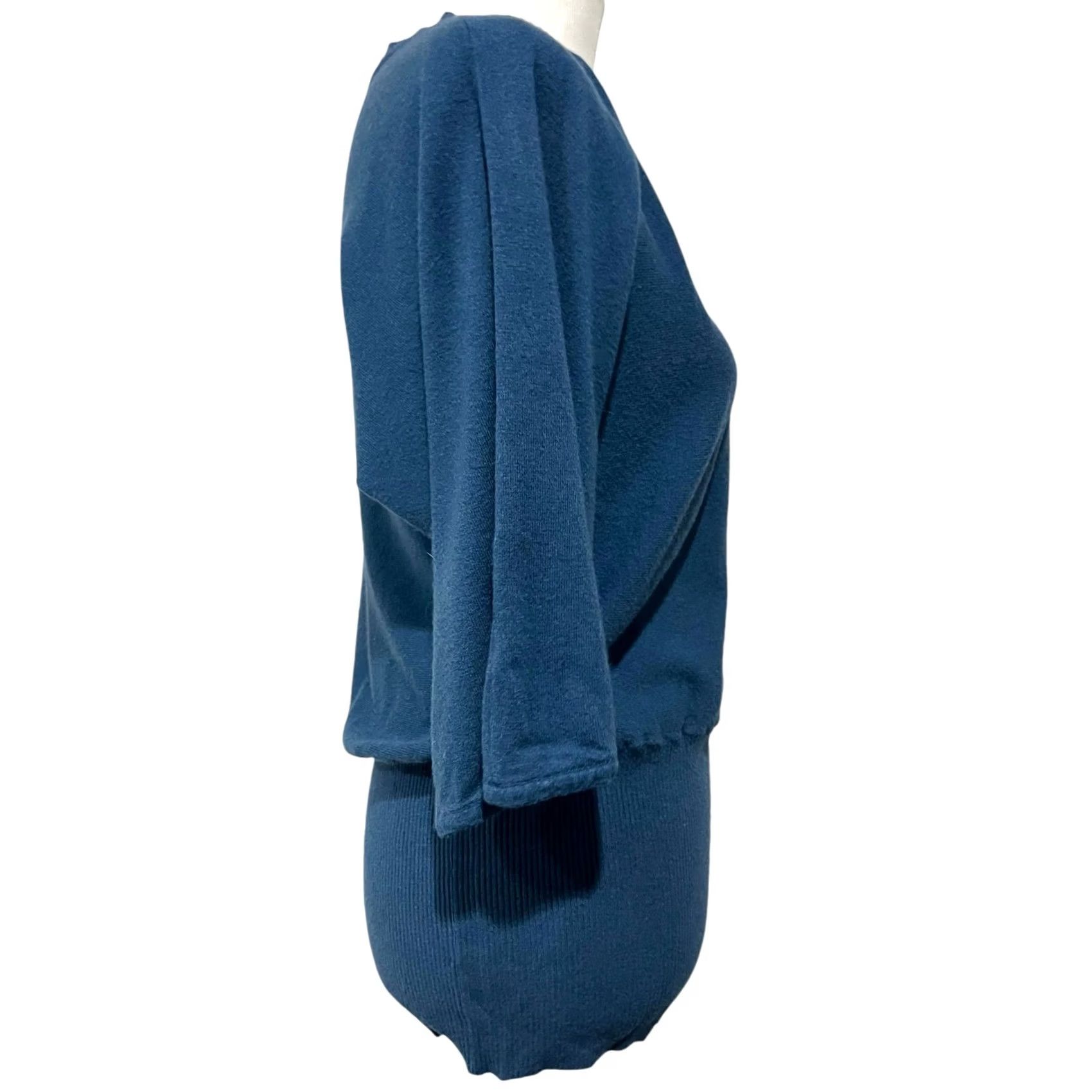 Vintage Linea Donna Women’s Sweater Blue Blouson Soft Viscose Blend Pullover Size Large Womens Pullover Sweater Blue 90s? Size L / US 10 / IT 46 - 5 Thumbnail