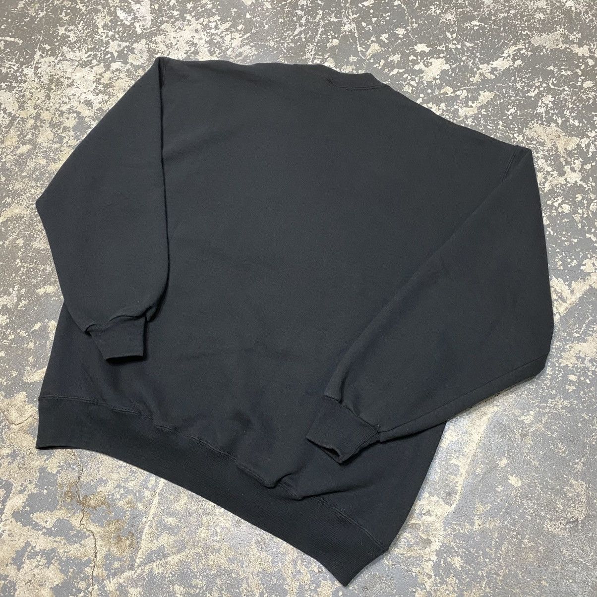 Russell Athletic × Vintage Vintage Russell Athletic Black Blank Boxy Crewneck Hoodie Size US XXL / EU 58 / 5 - 7 Thumbnail