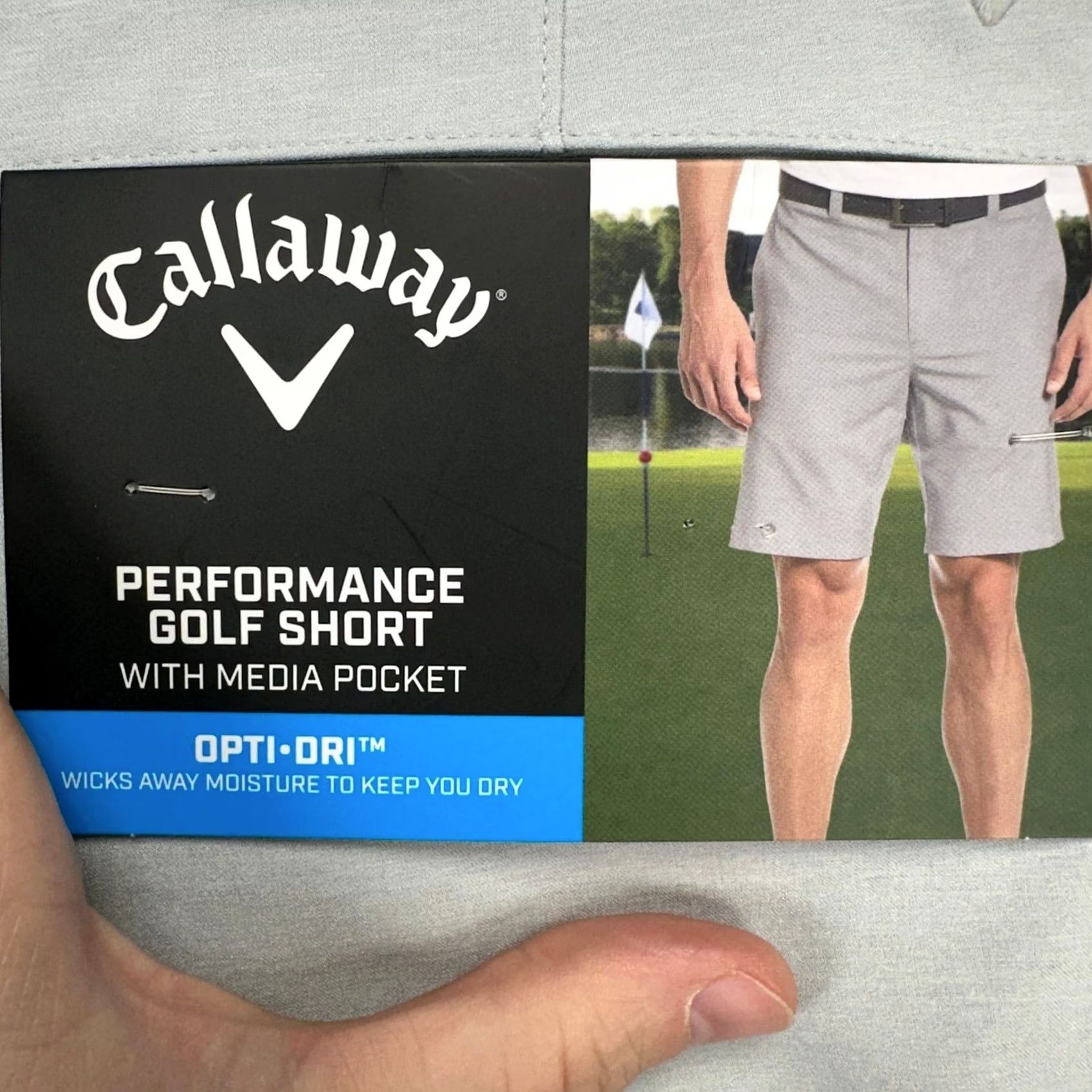 Callaway VINTAGE Callaway Opti-Dri Mens Performance Golf Shorts 40 Grey Chino Stretch Pockets NEW Size US 40 / EU 56 - 2 Thumbnail
