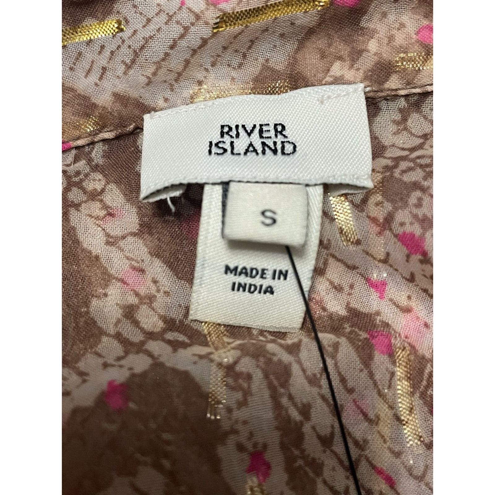 River Island River Island Collared Shirt Button-Up Snake High Low Small Size S / US 4 / IT 40 - 8 Thumbnail